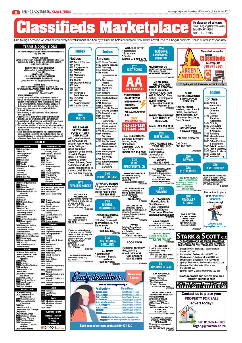 Springs Advertiser 05 August 2021 page 6