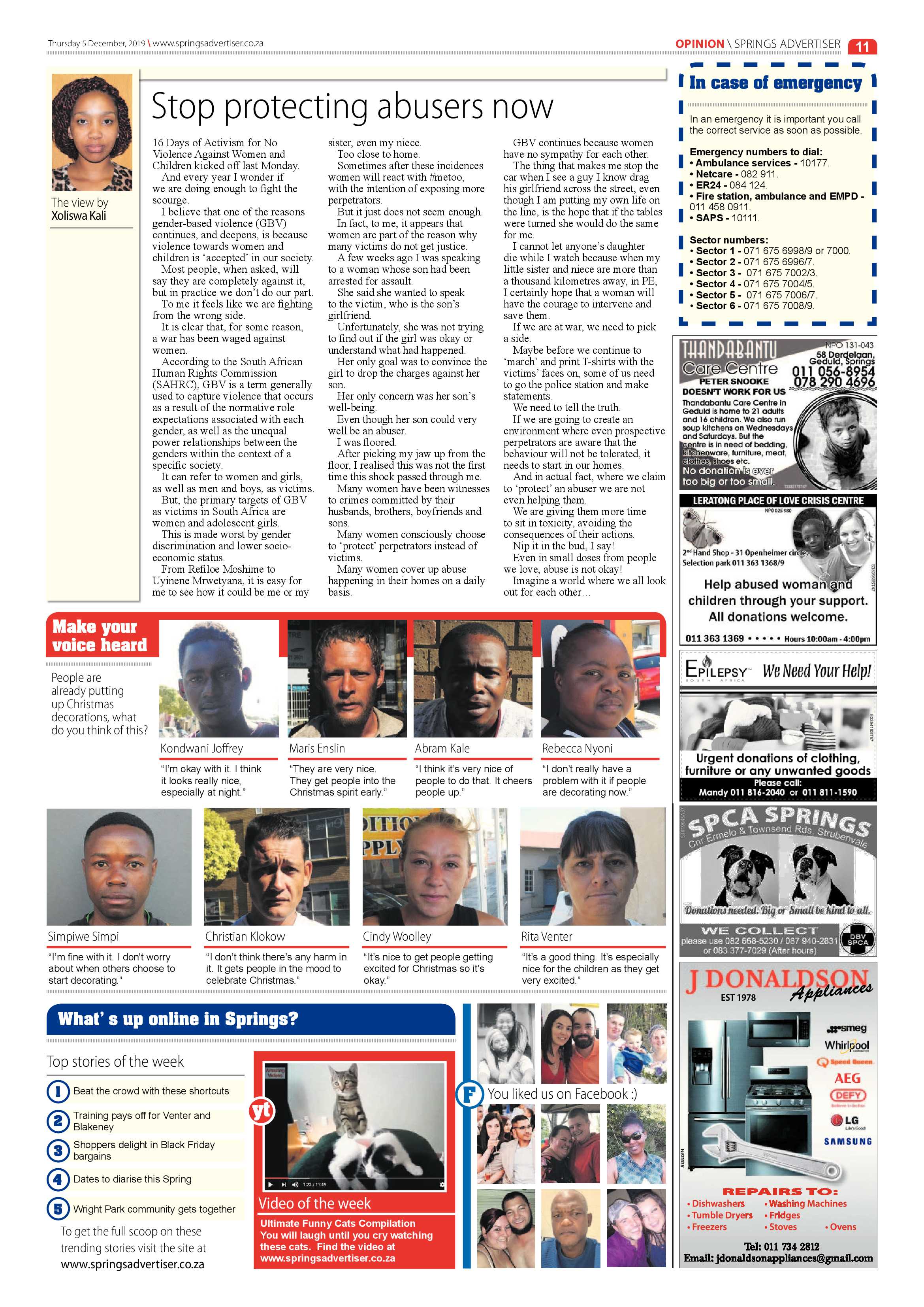Springs Advertiser 05 December 2019 page 11