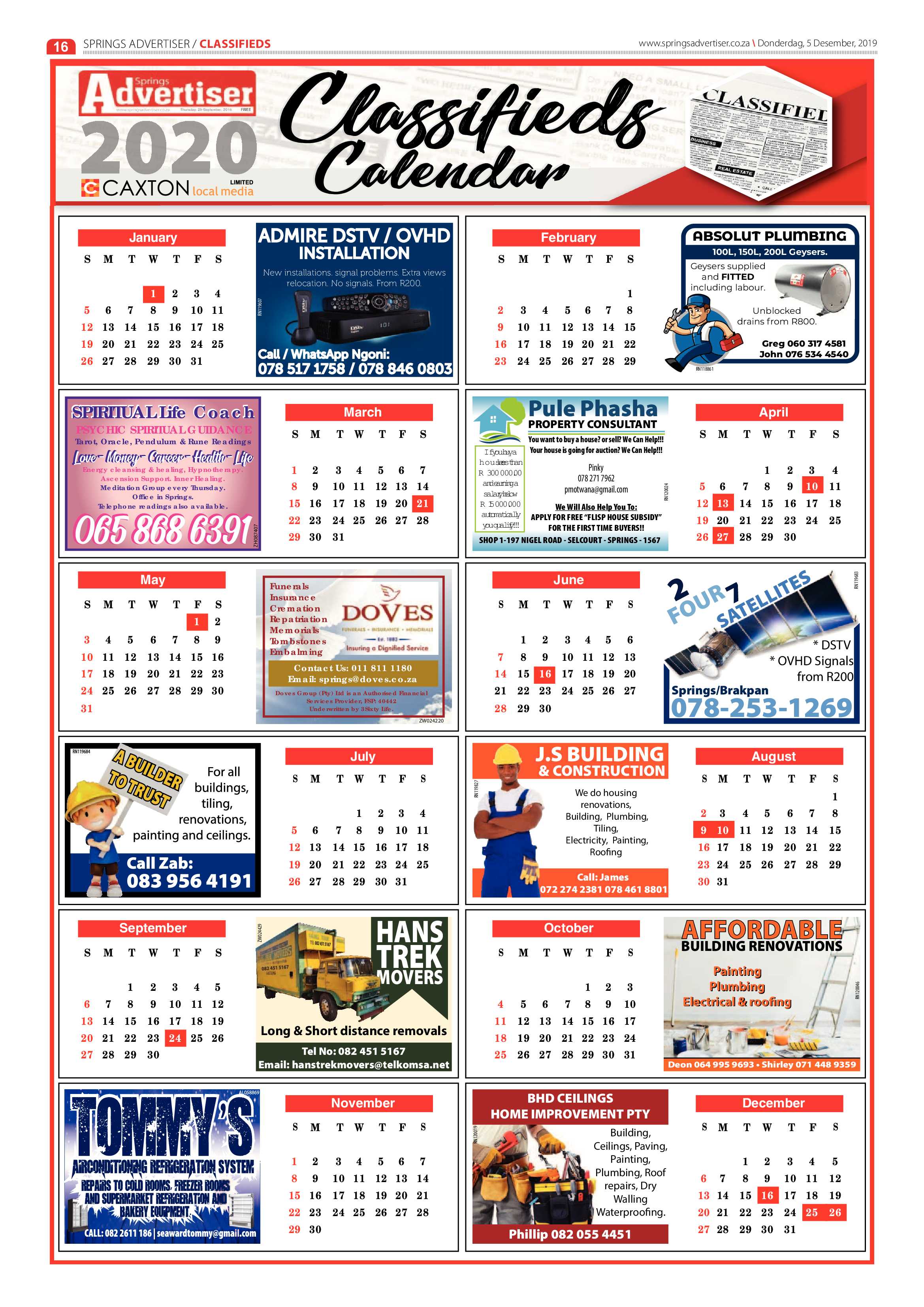 Springs Advertiser 05 December 2019 page 16