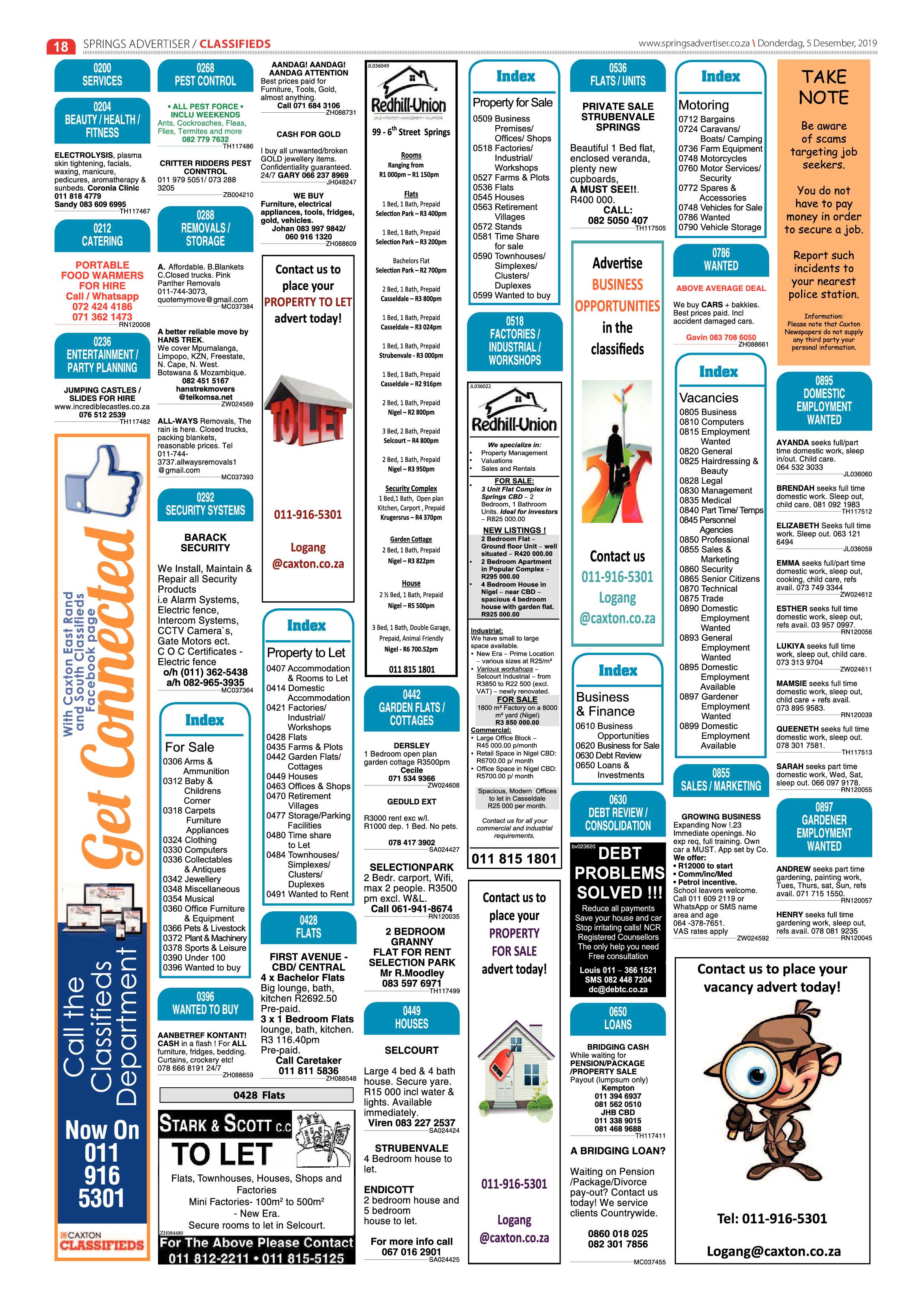 Springs Advertiser 05 December 2019 page 18