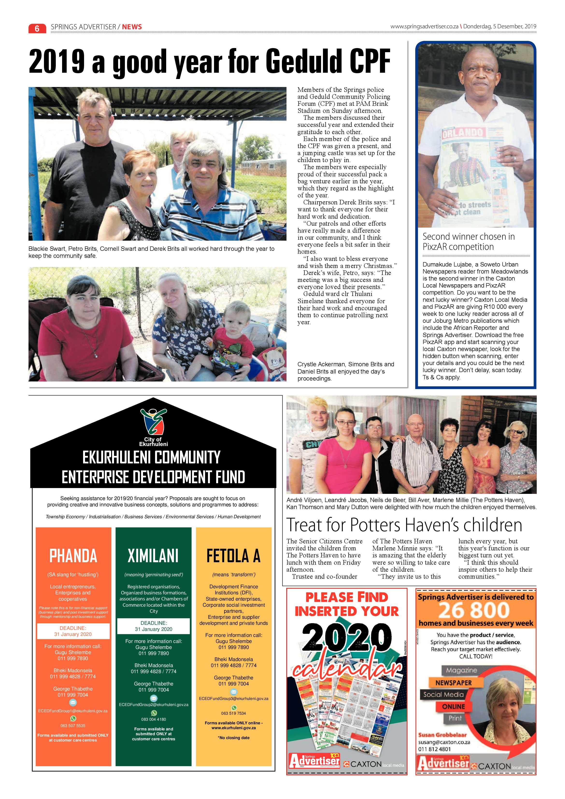 Springs Advertiser 05 December 2019 page 6