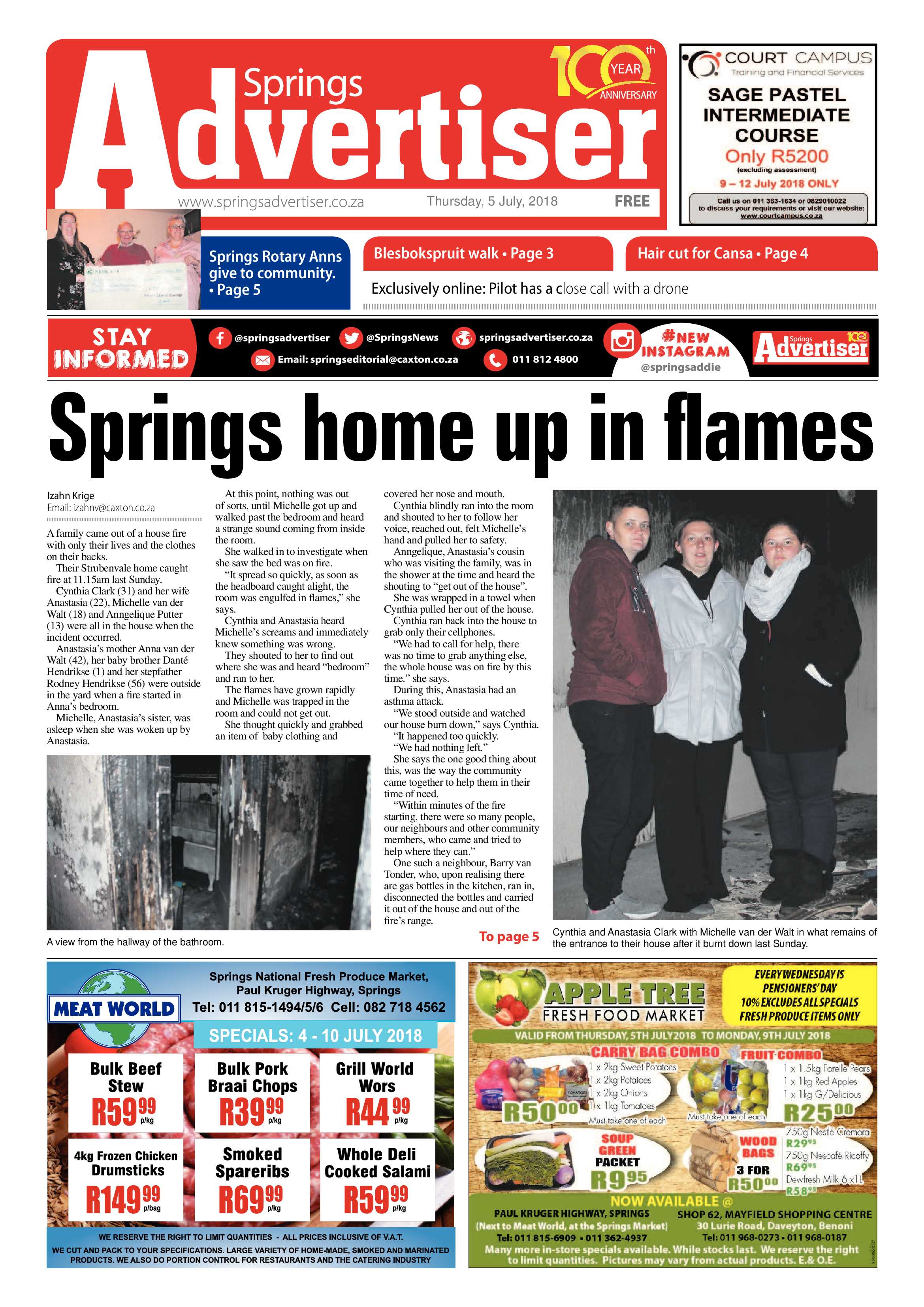 Springs Advertiser 05 July 2018 page 1