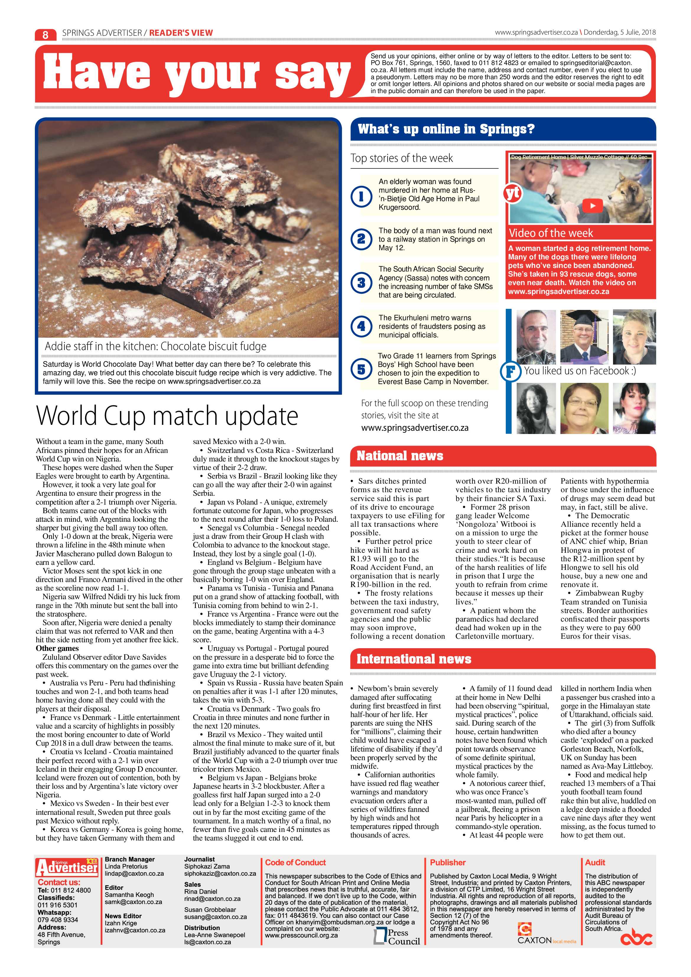 Springs Advertiser 05 July 2018 page 8