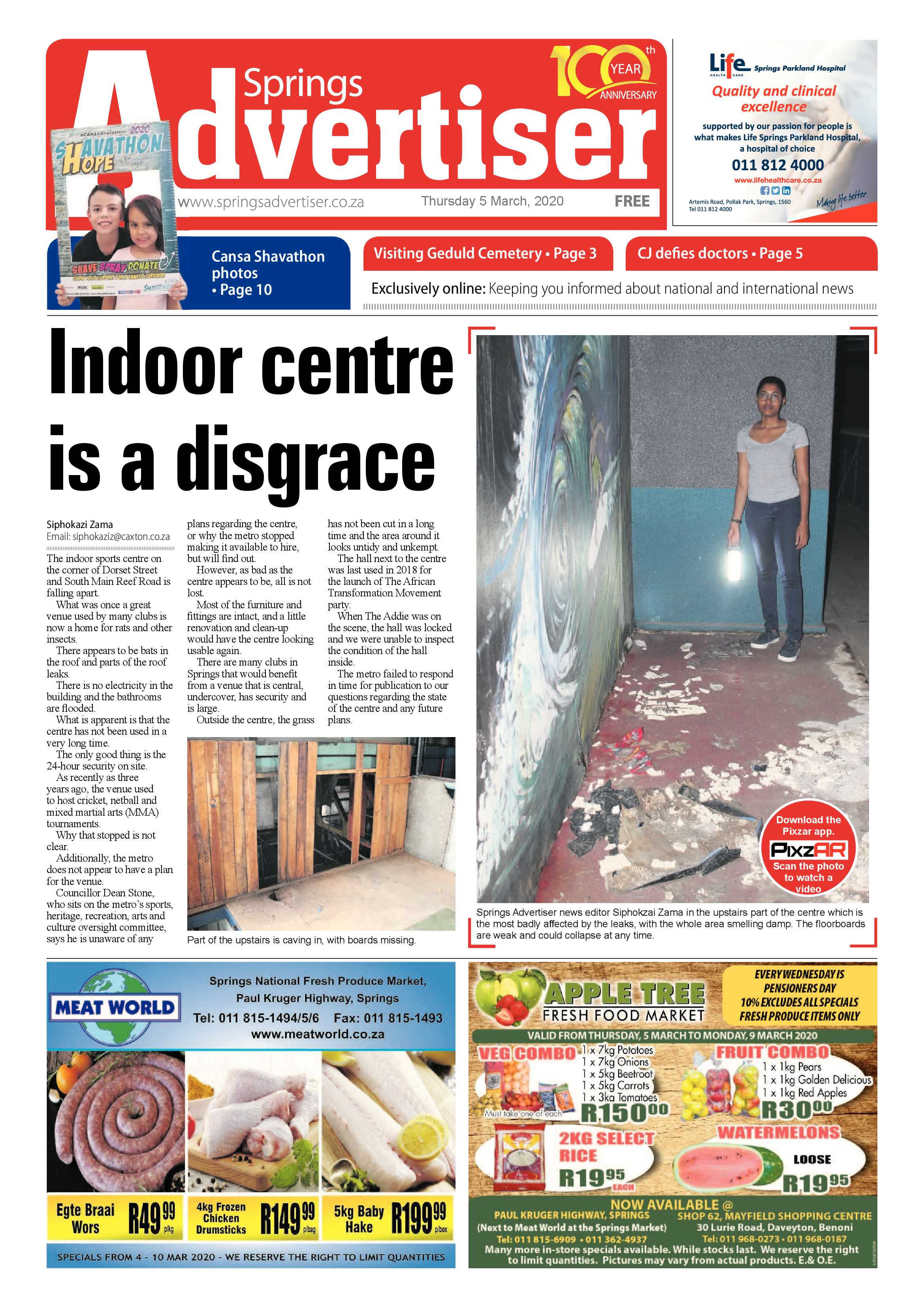 Springs Advertiser 05 March 2020 page 1