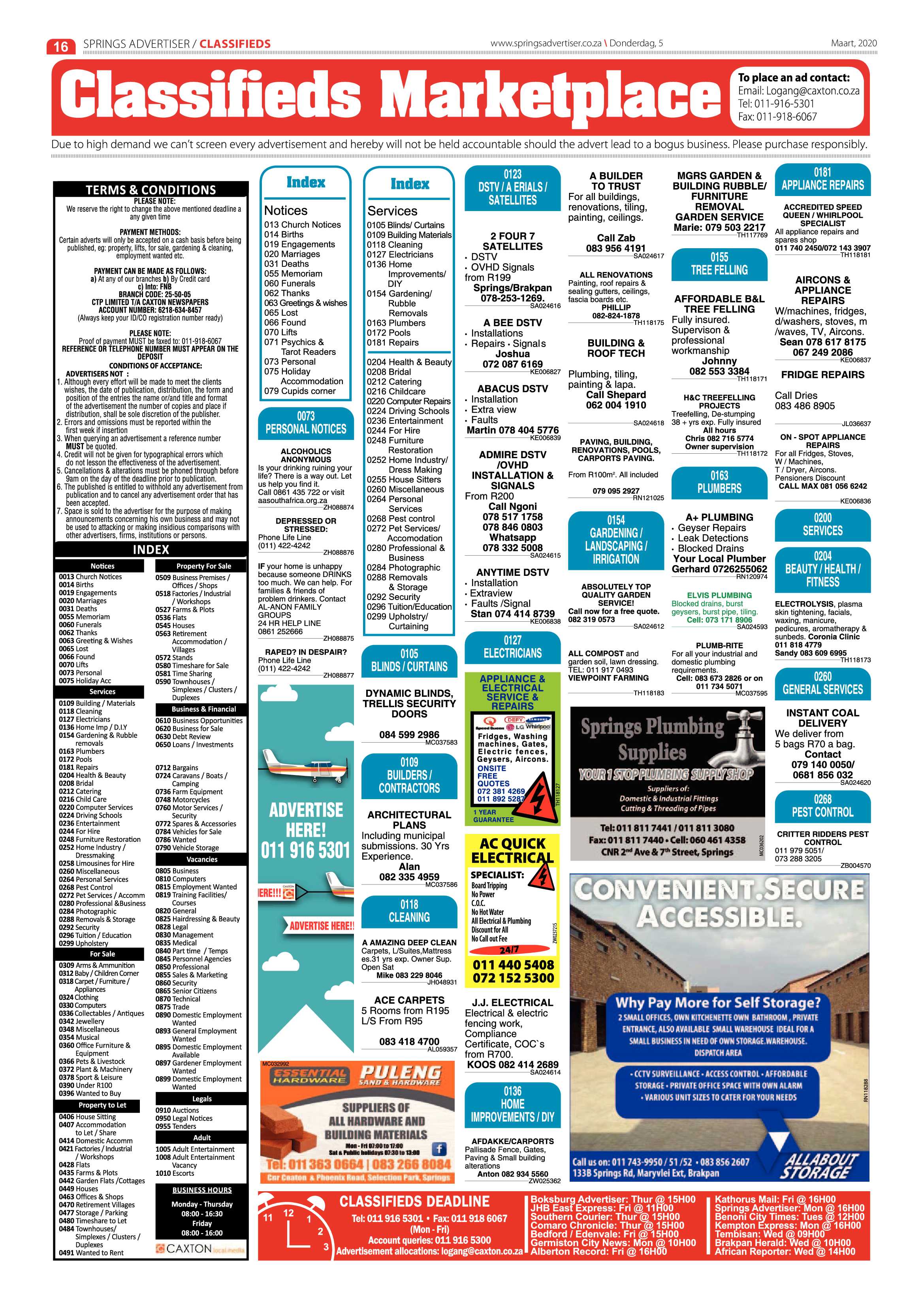 Springs Advertiser 05 March 2020 page 16