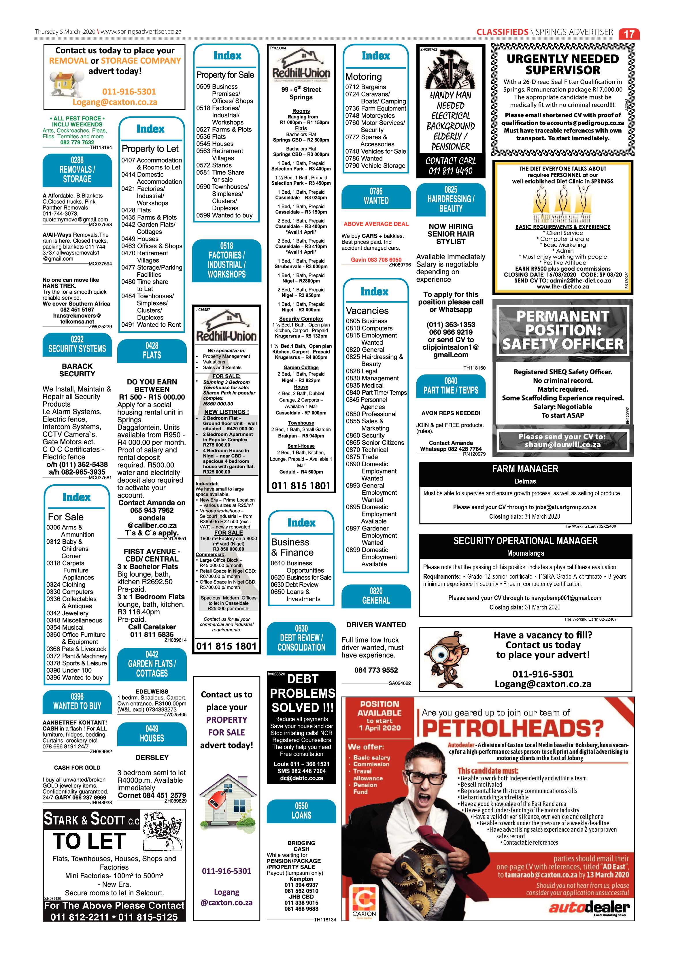 Springs Advertiser 05 March 2020 page 17