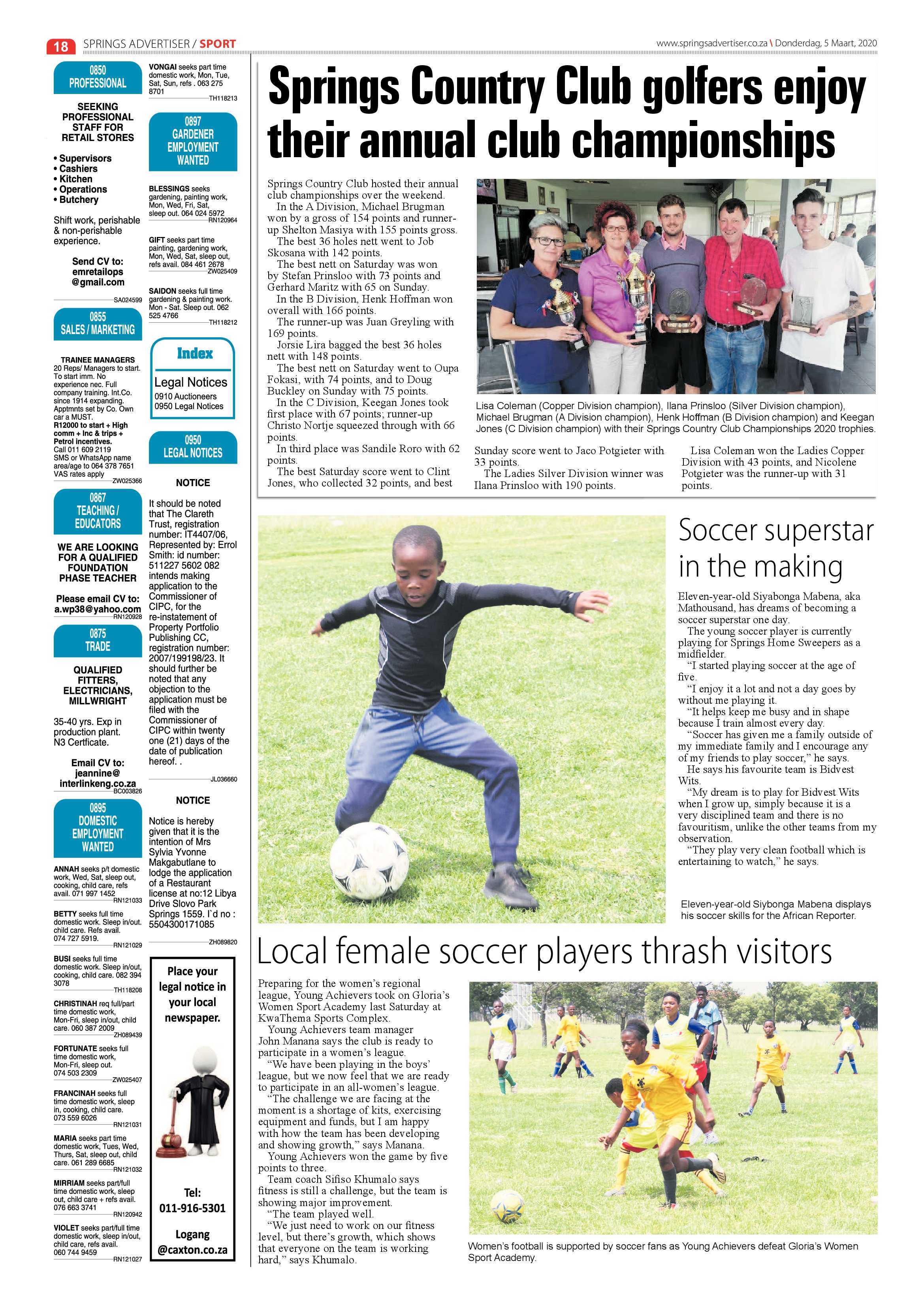 Springs Advertiser 05 March 2020 page 18