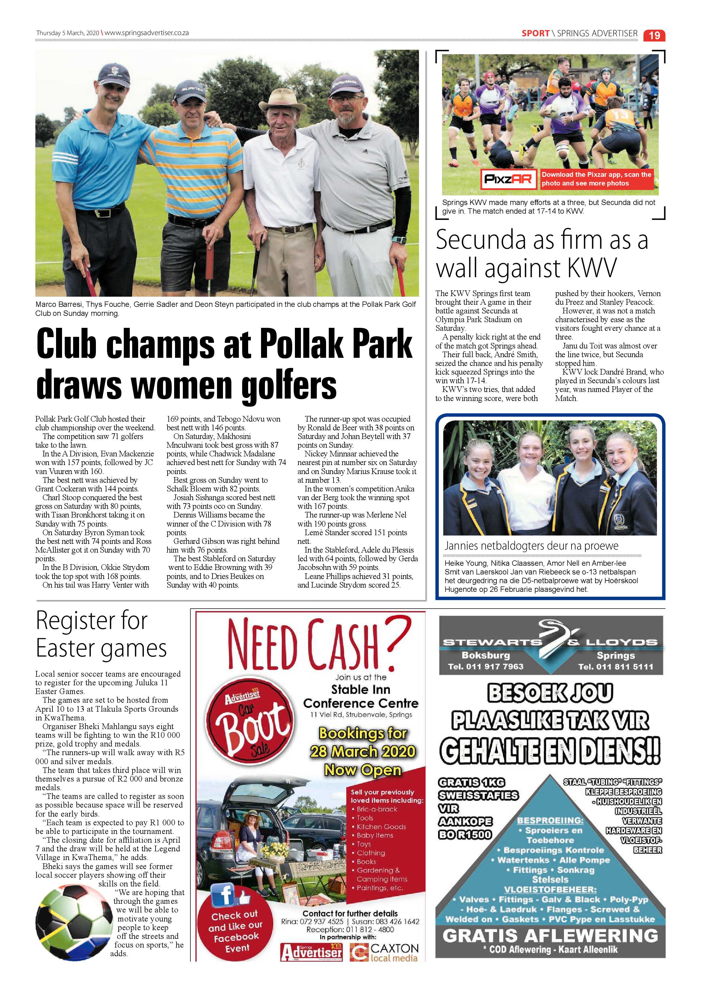 Springs Advertiser 05 March 2020 page 19