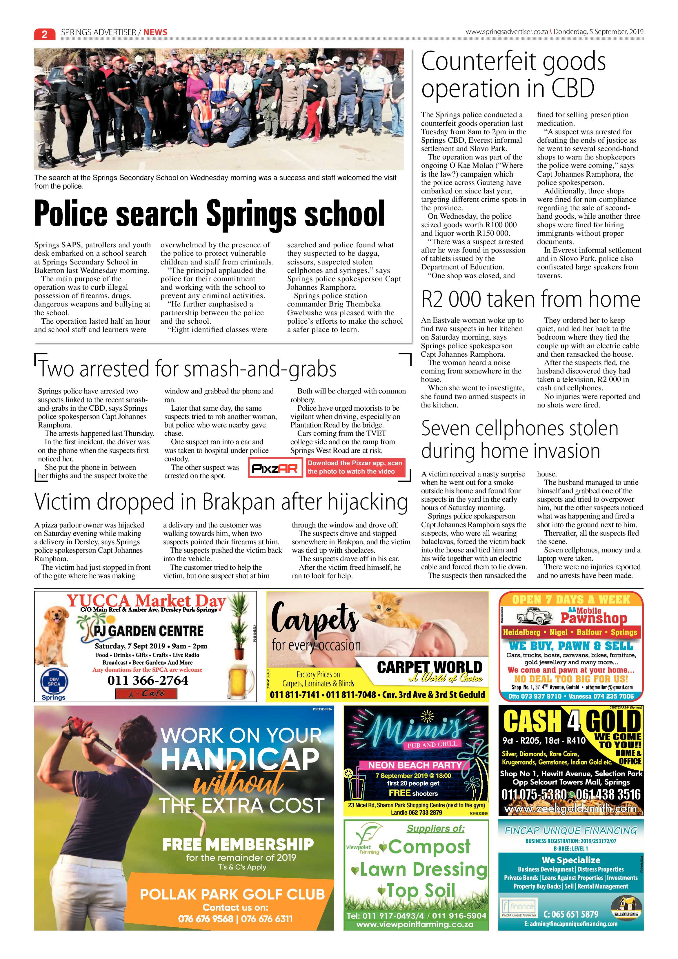 Springs Advertiser 05 September 2019 page 2