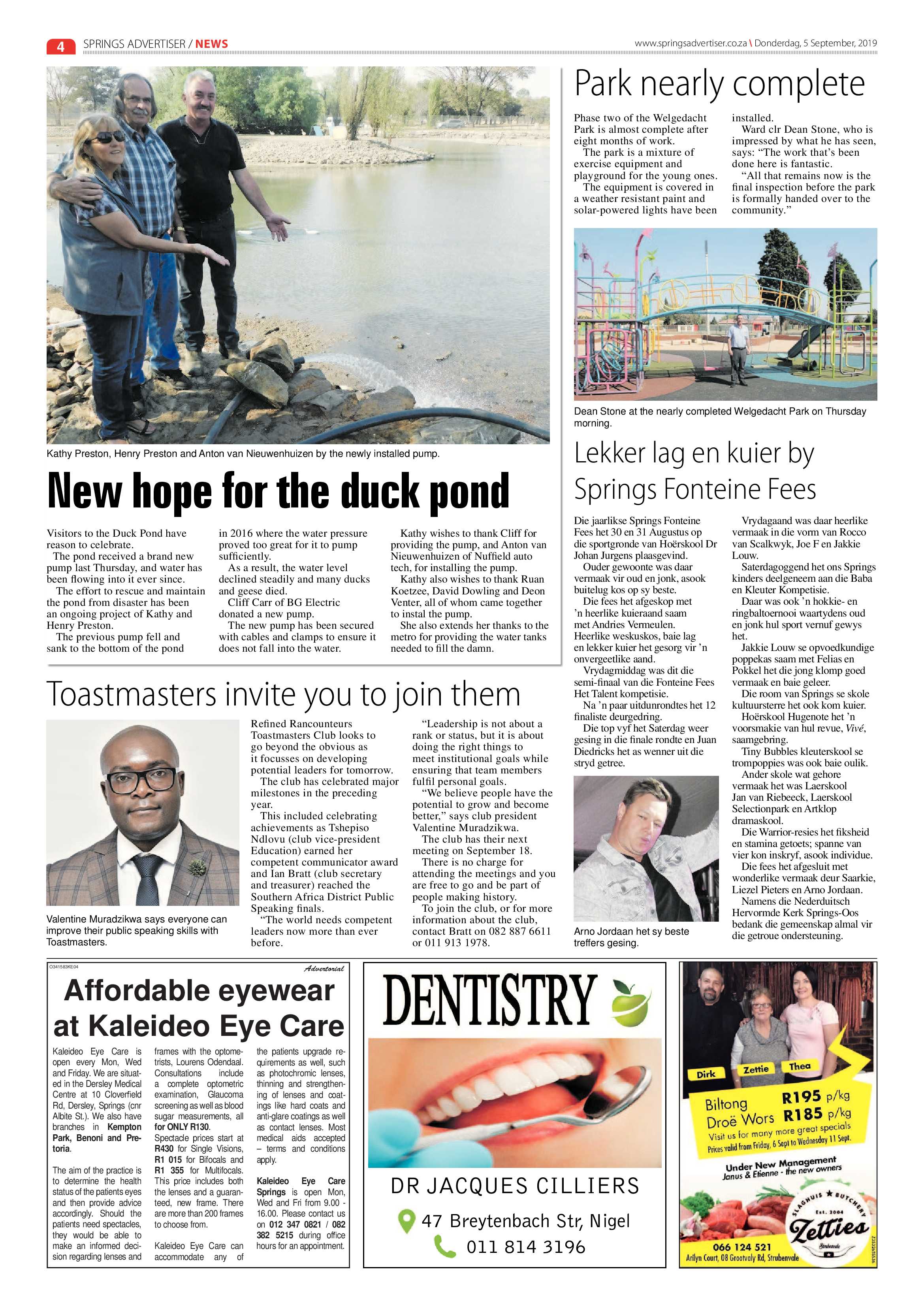 Springs Advertiser 05 September 2019 page 4