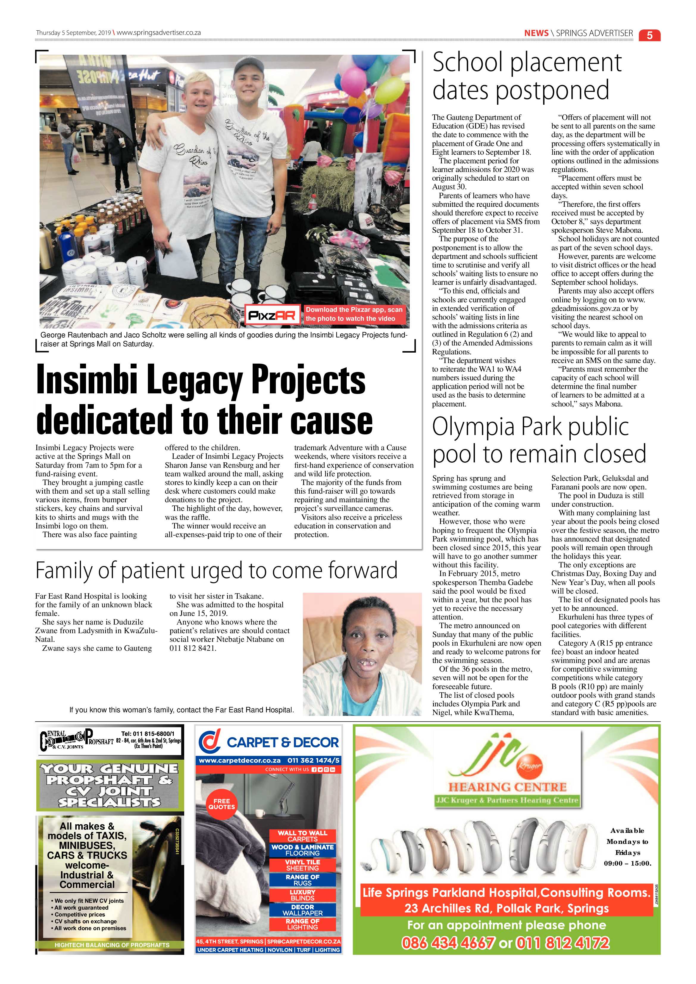Springs Advertiser 05 September 2019 page 5