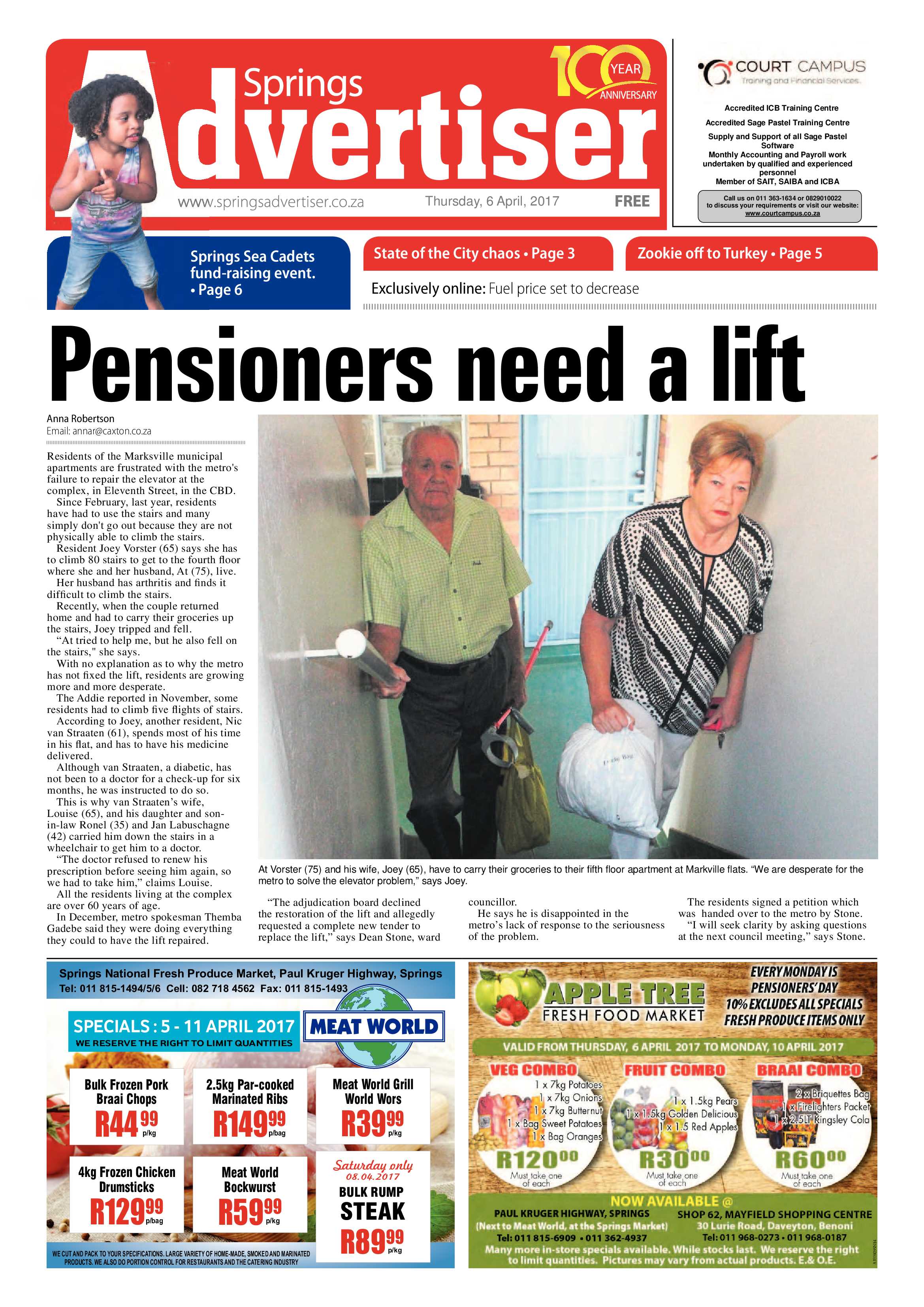 Springs Advertiser 06 April 2017 page 1