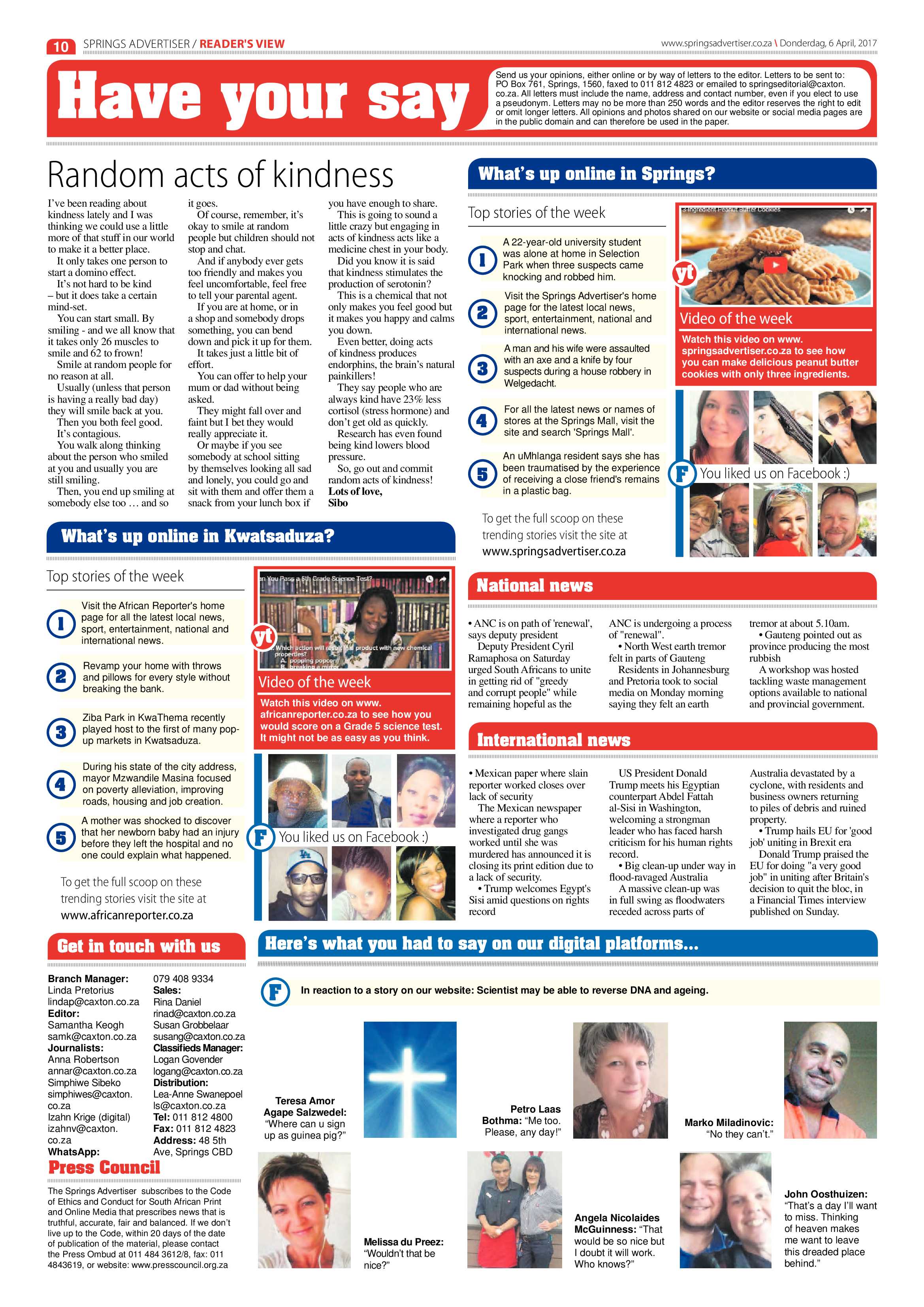Springs Advertiser 06 April 2017 page 10