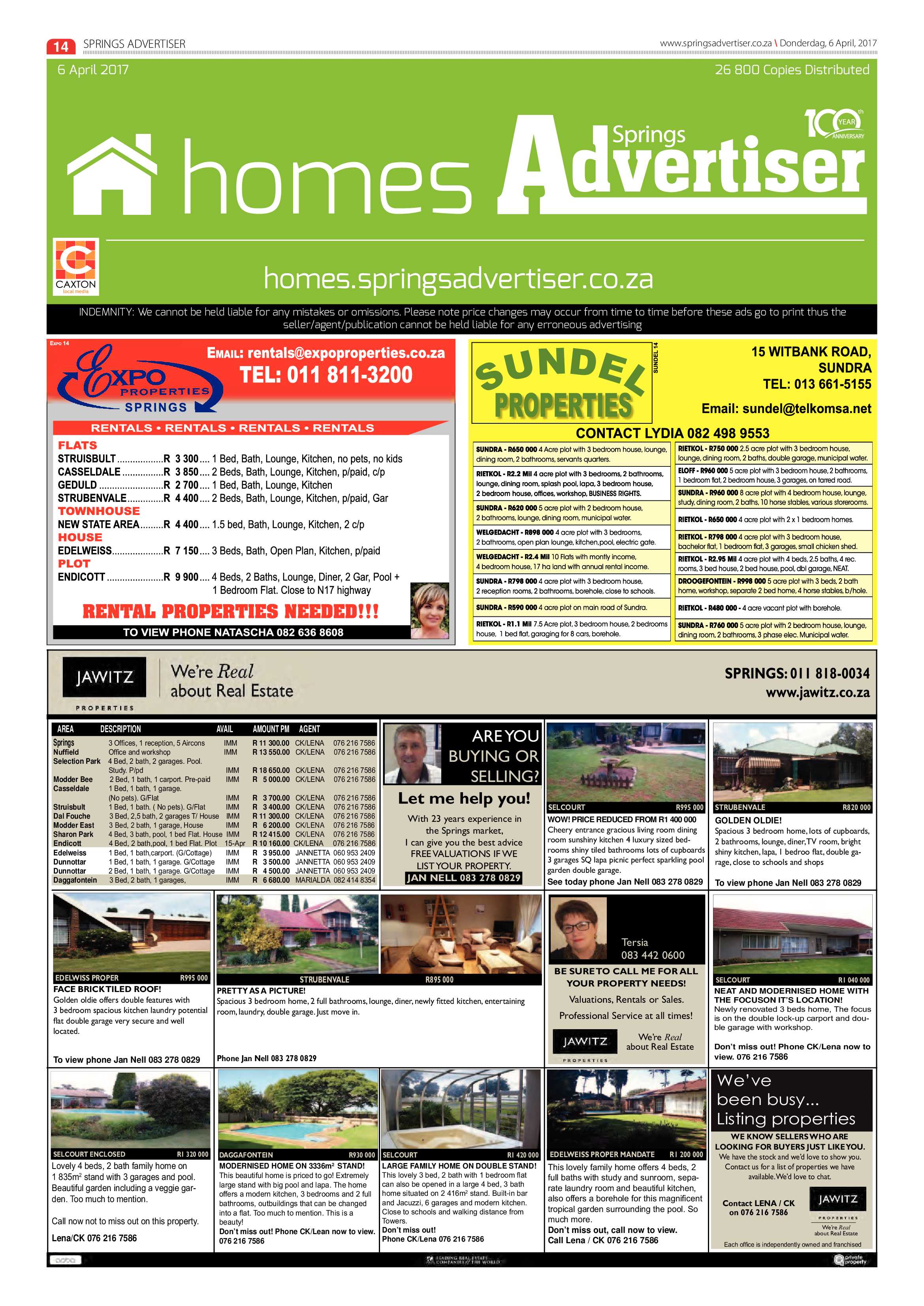 Springs Advertiser 06 April 2017 page 14