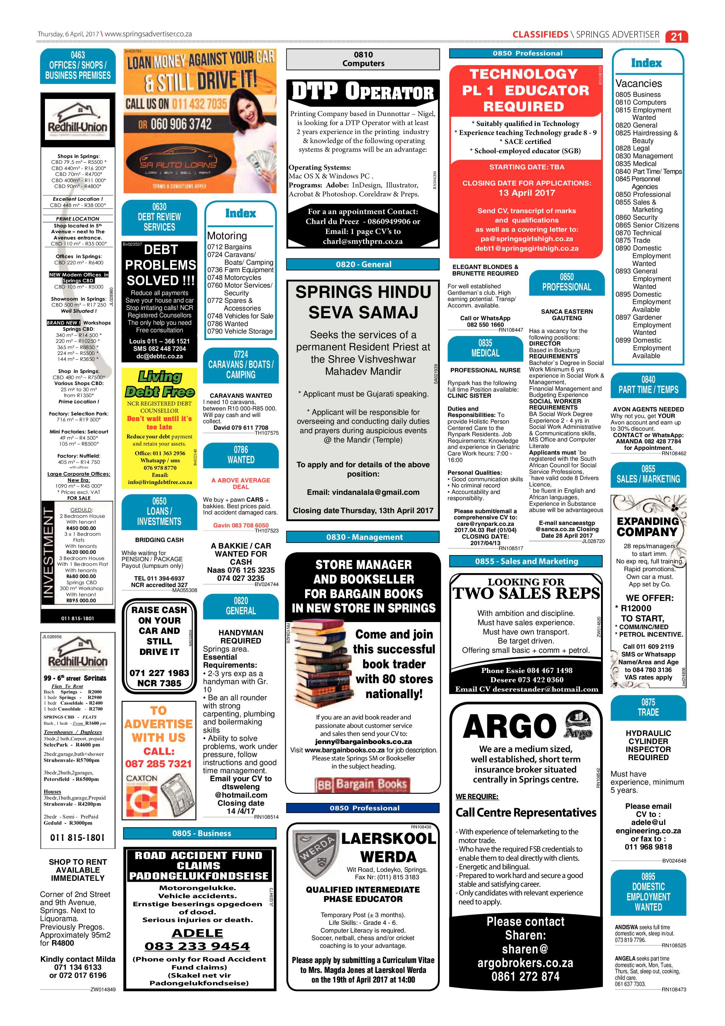 Springs Advertiser 06 April 2017 page 21