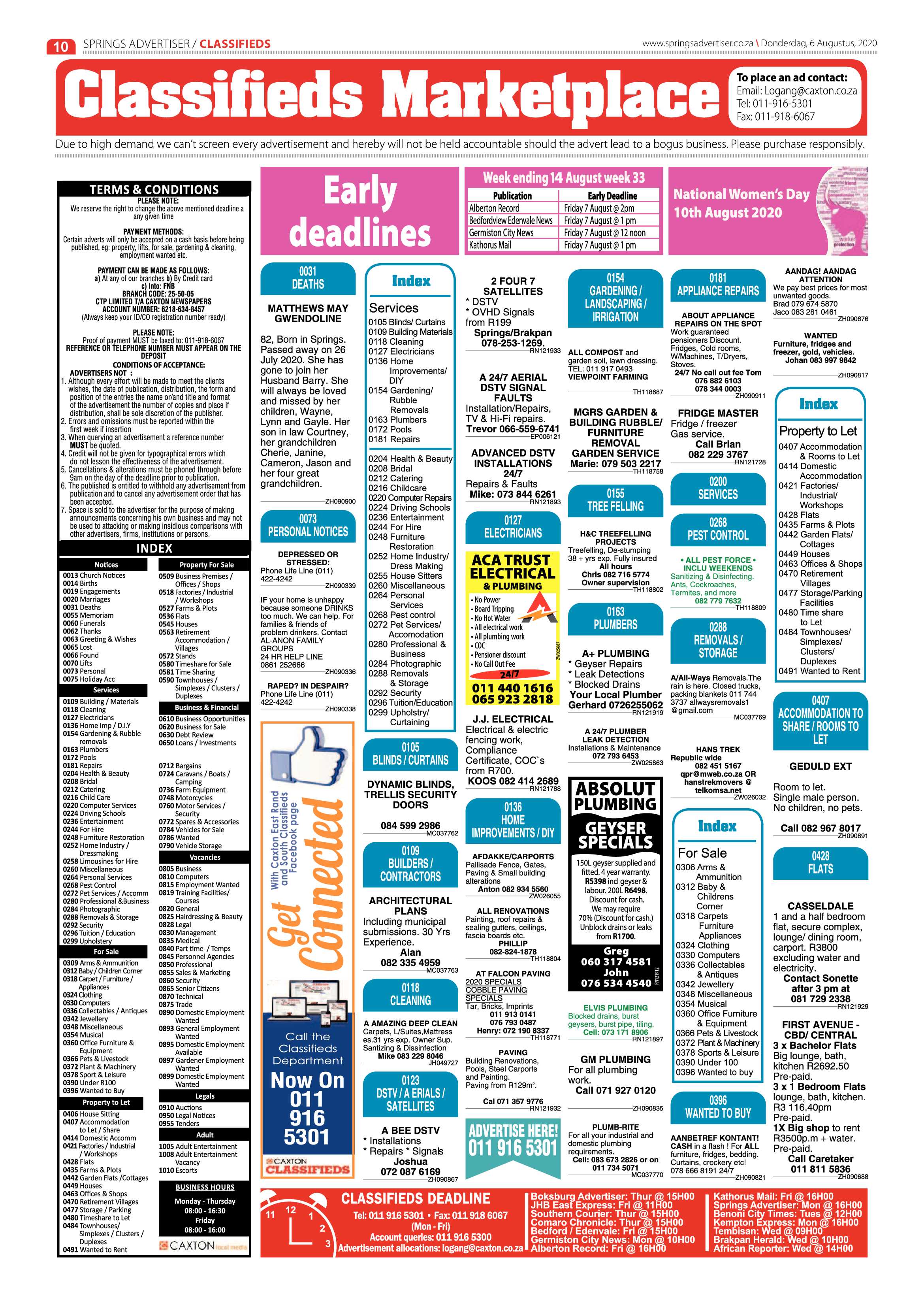 Springs Advertiser 06 August 2020 page 10
