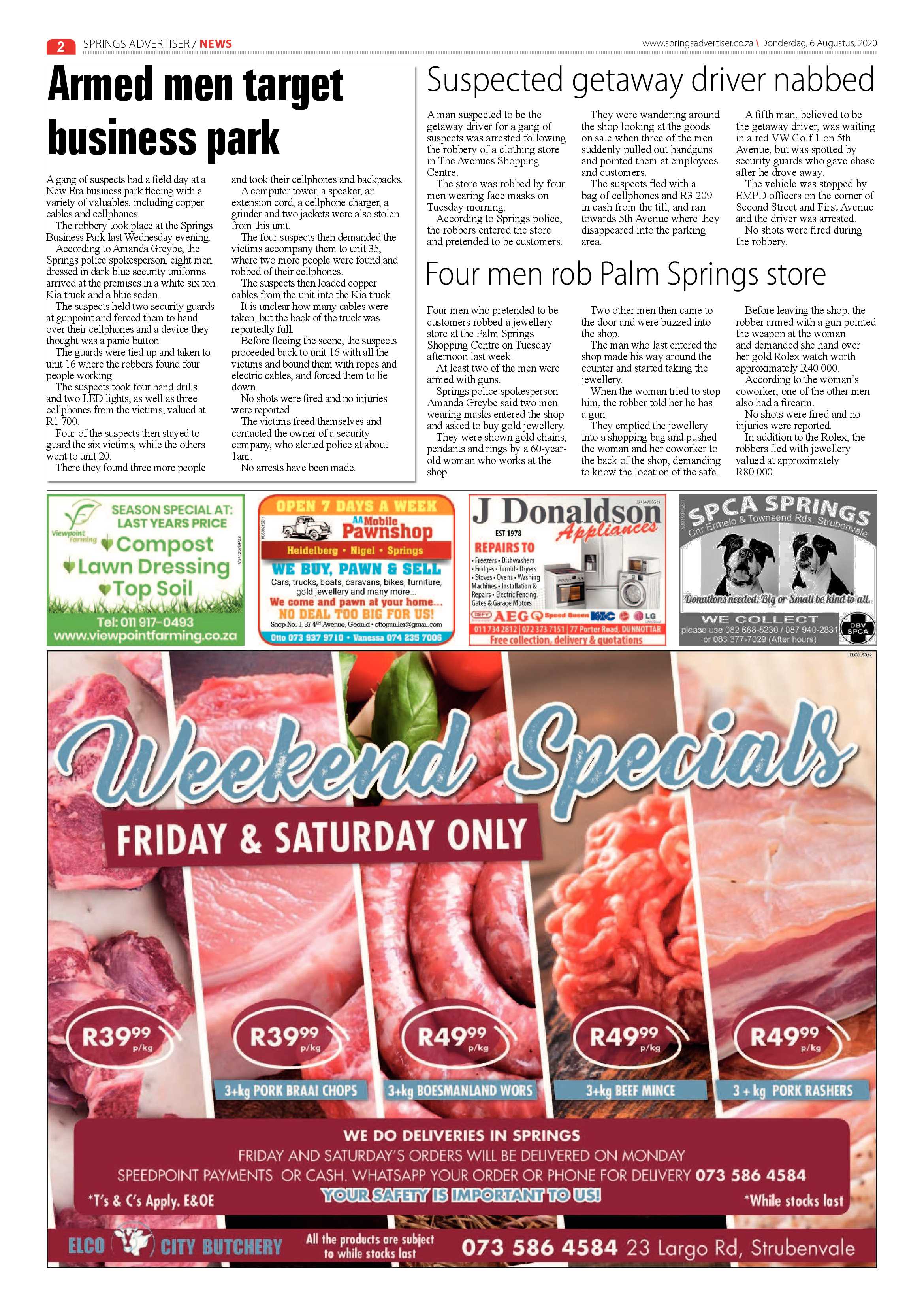 Springs Advertiser 06 August 2020 page 2