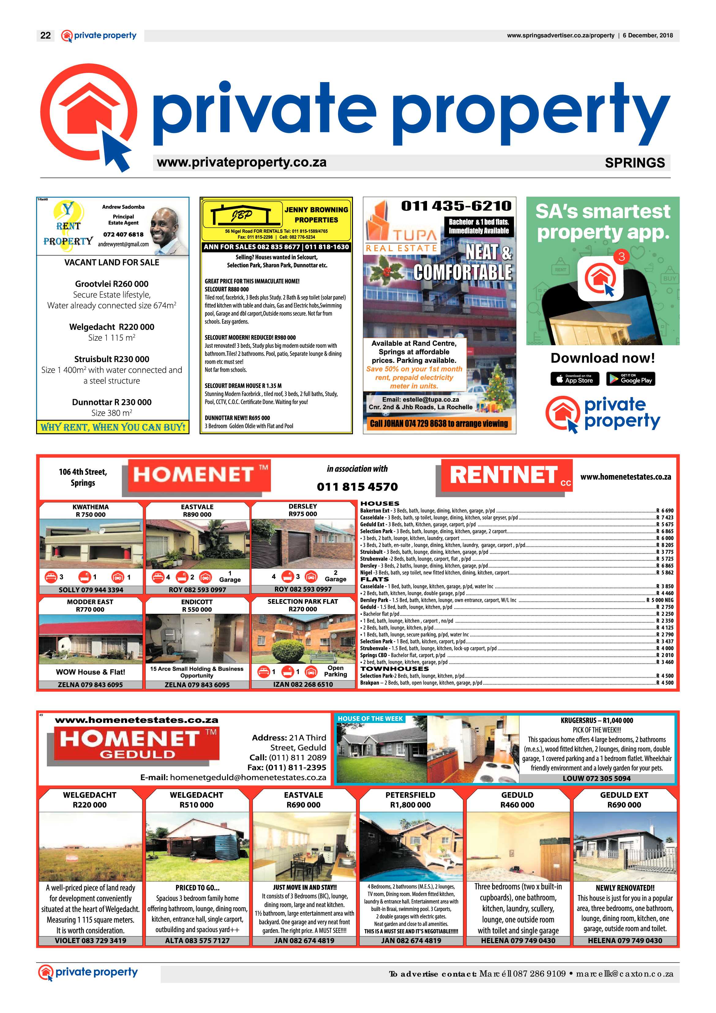 Springs Advertiser 06 December 2018 page 22