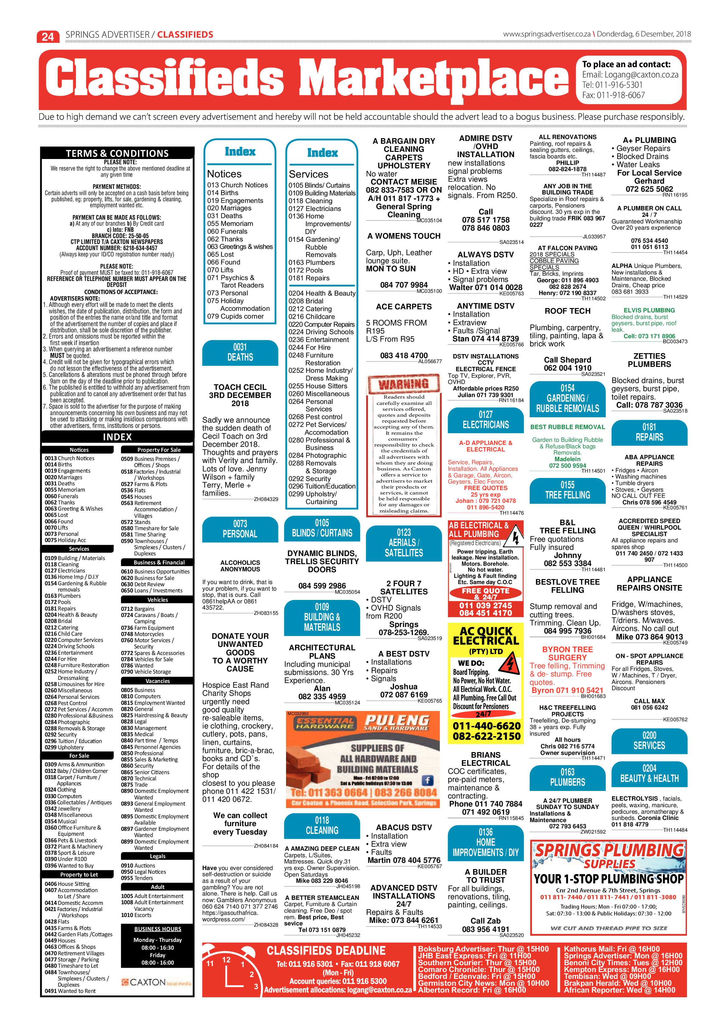 Springs Advertiser 06 December 2018 page 24