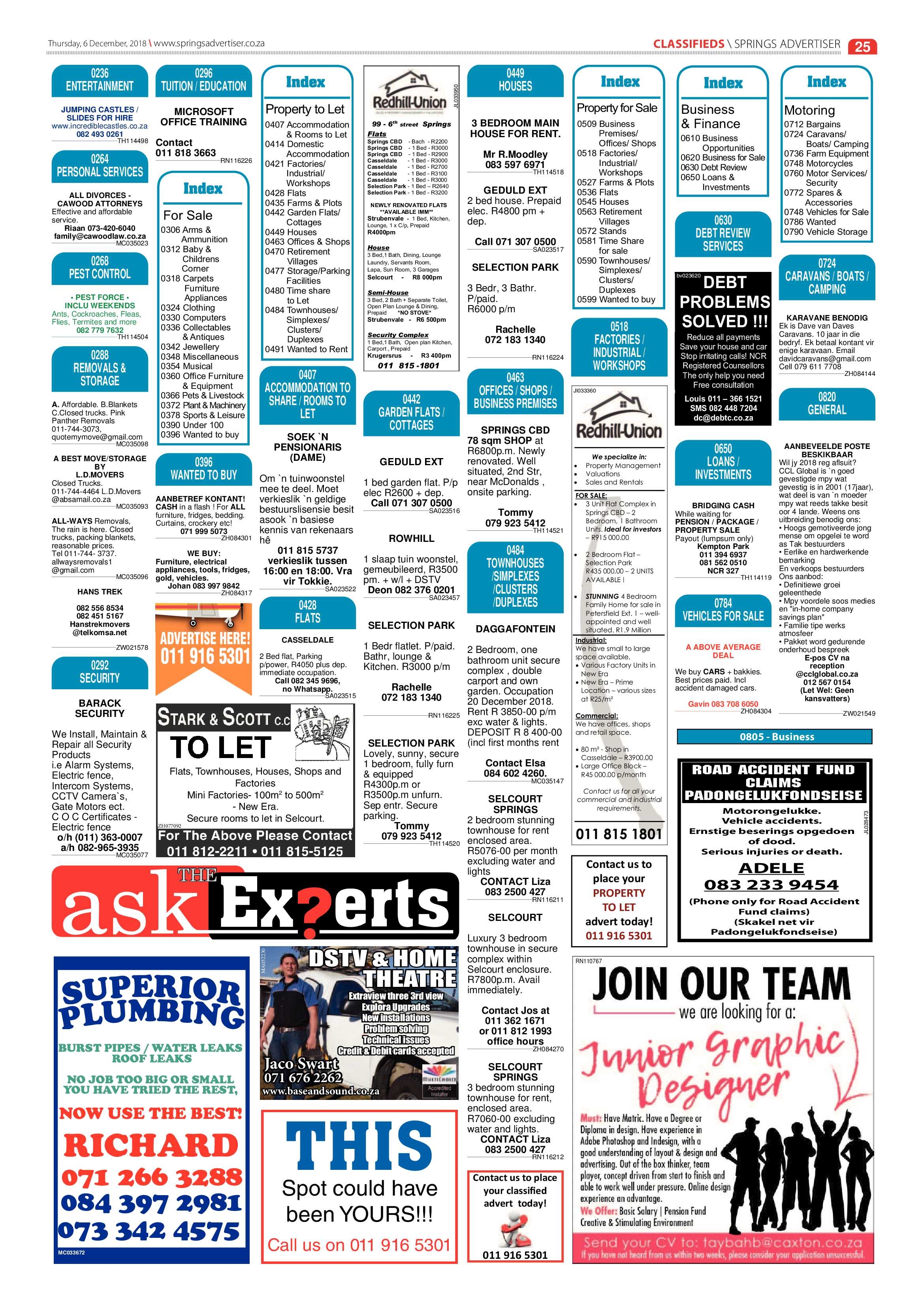 Springs Advertiser 06 December 2018 page 25