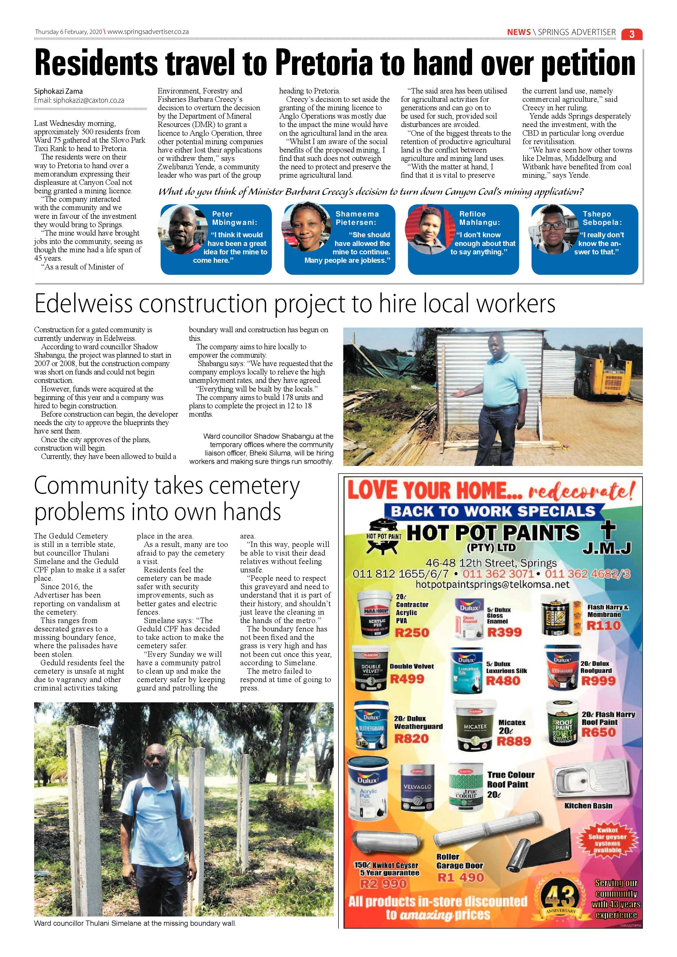 Springs Advertiser 06 February 2020 page 3