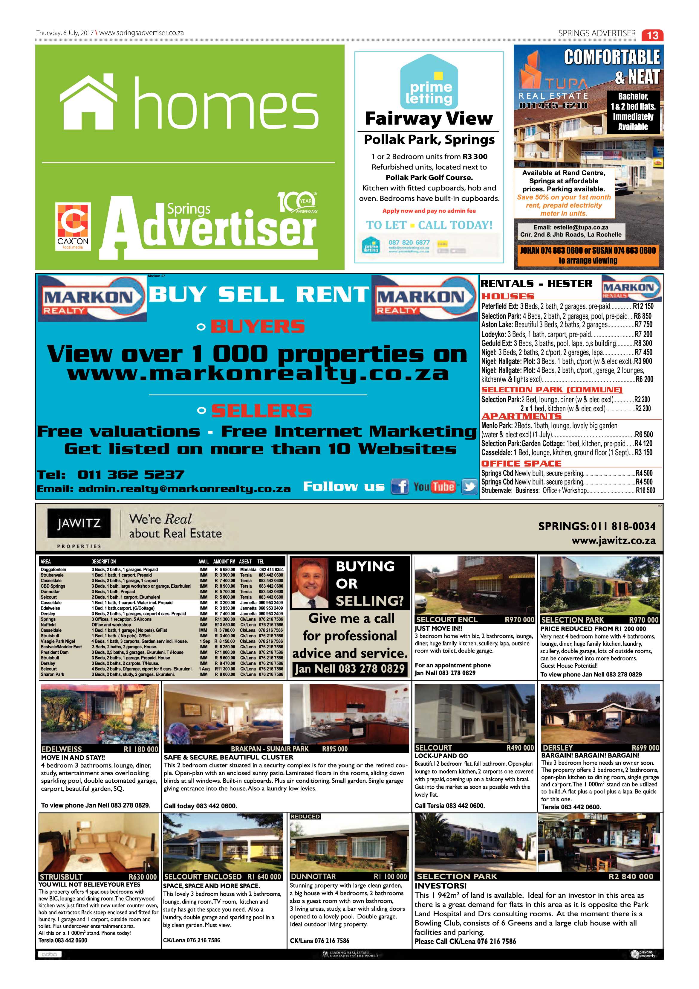 Springs Advertiser 06 July 2017 page 13