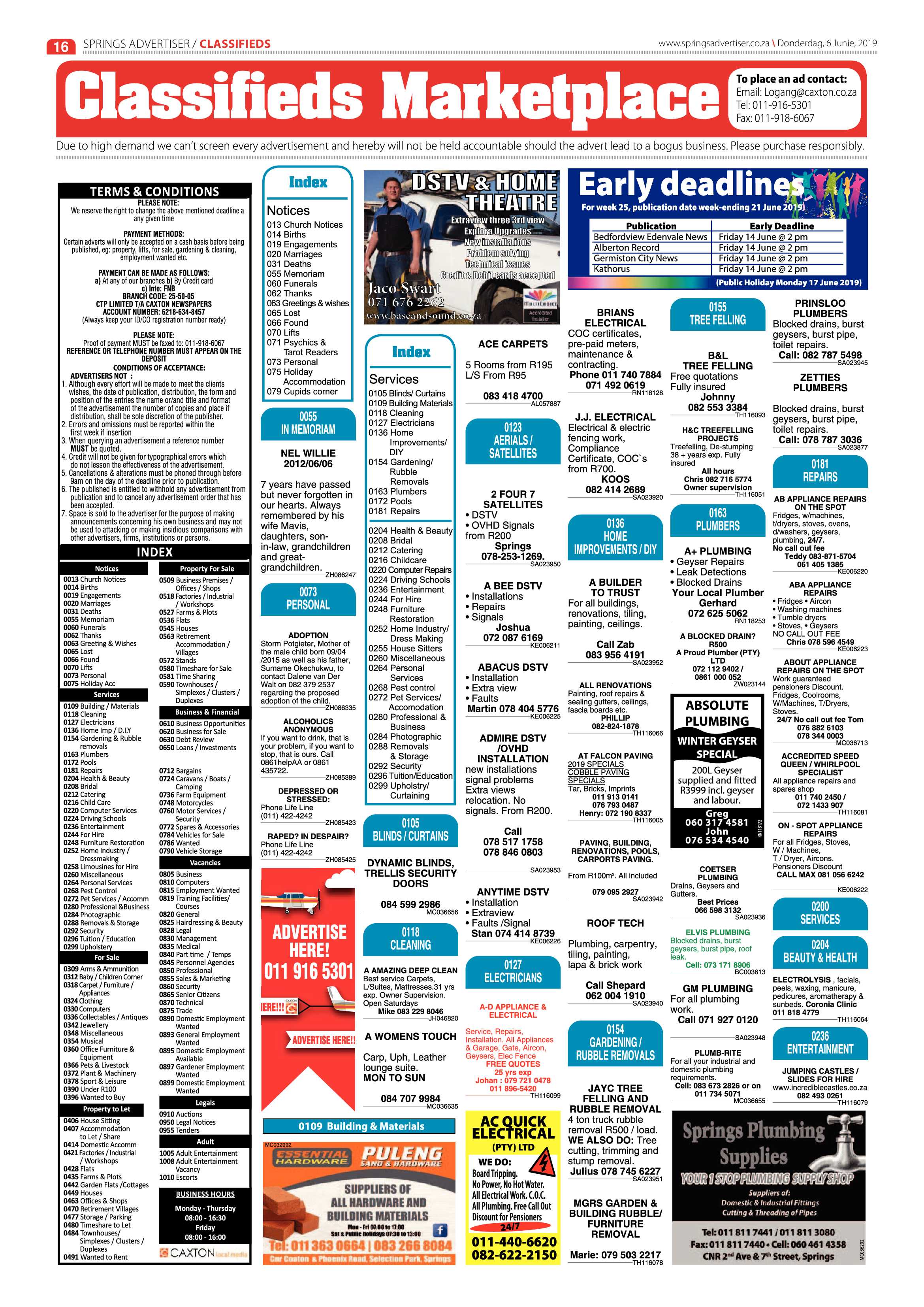 Springs Advertiser 06 June 2019 page 16