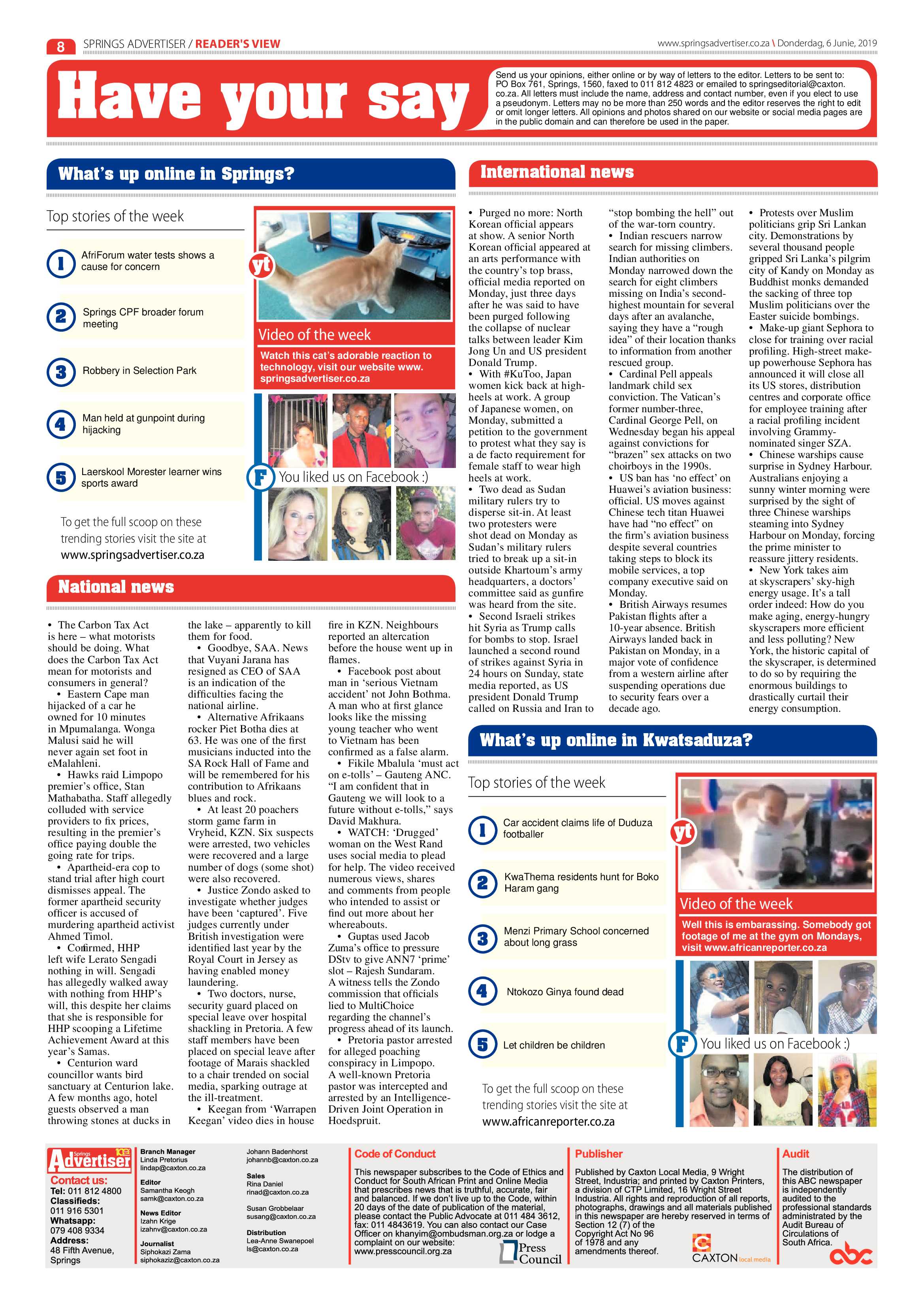 Springs Advertiser 06 June 2019 page 8