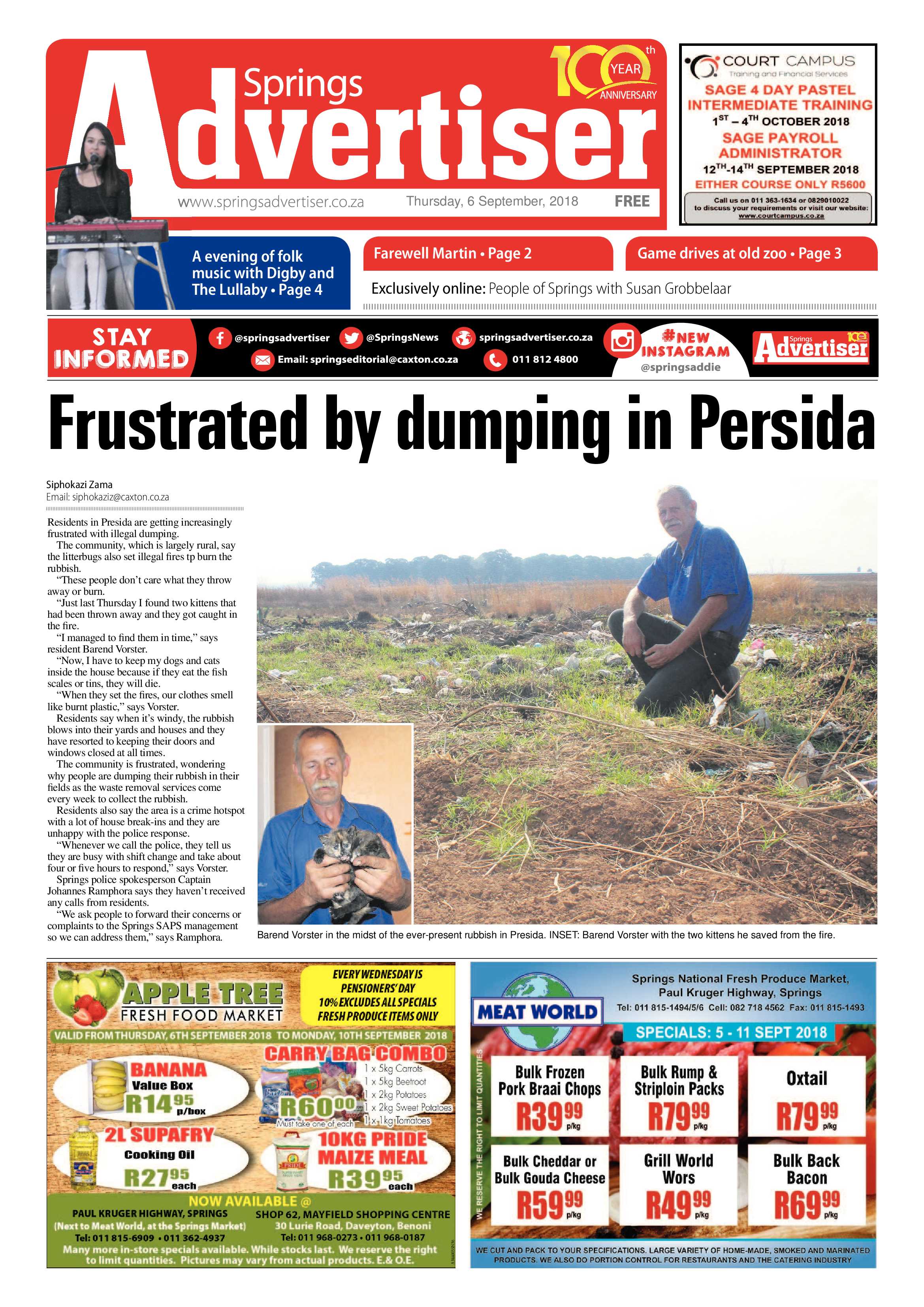 Springs Advertiser 06 September 2018 page 1