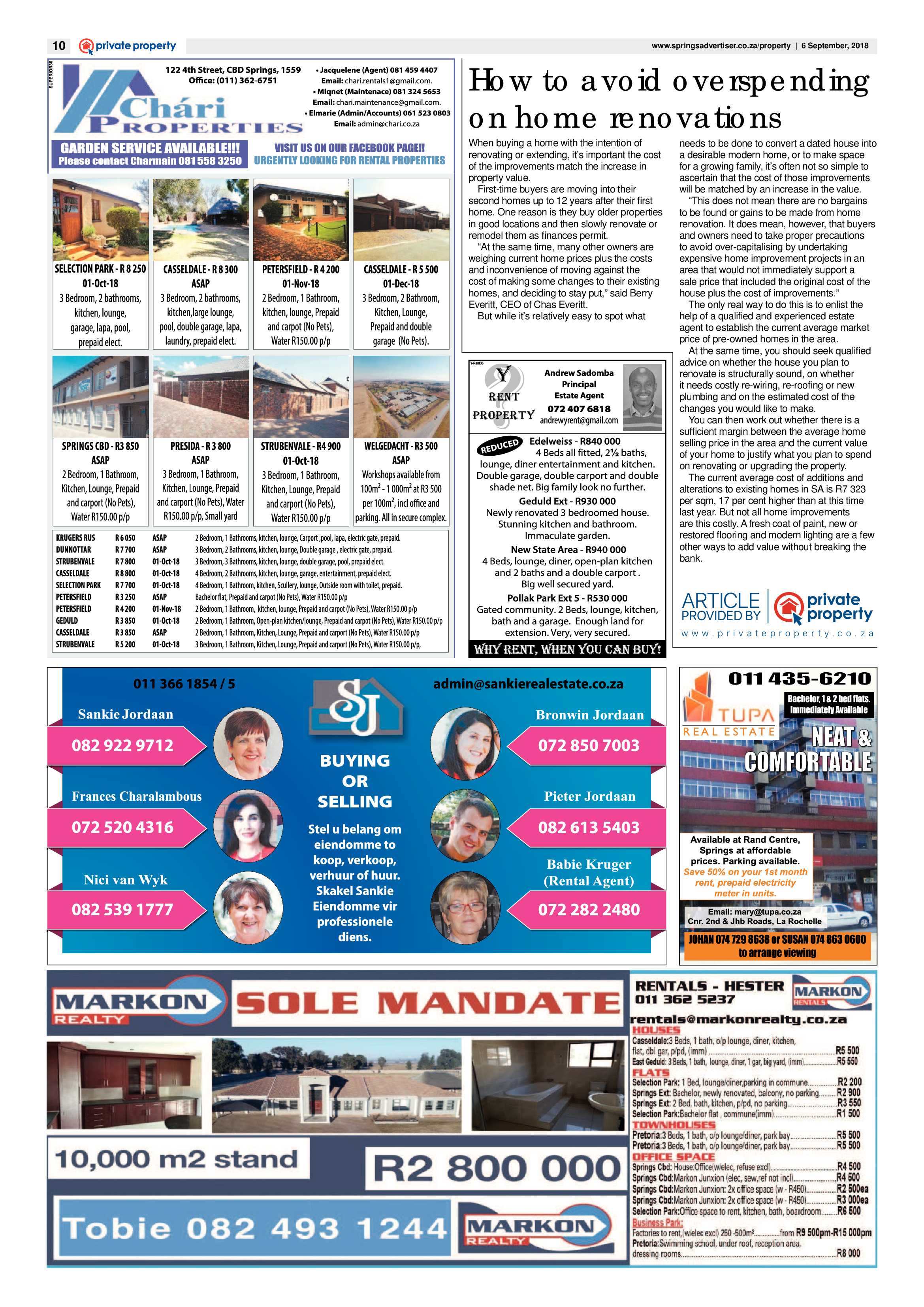 Springs Advertiser 06 September 2018 page 10