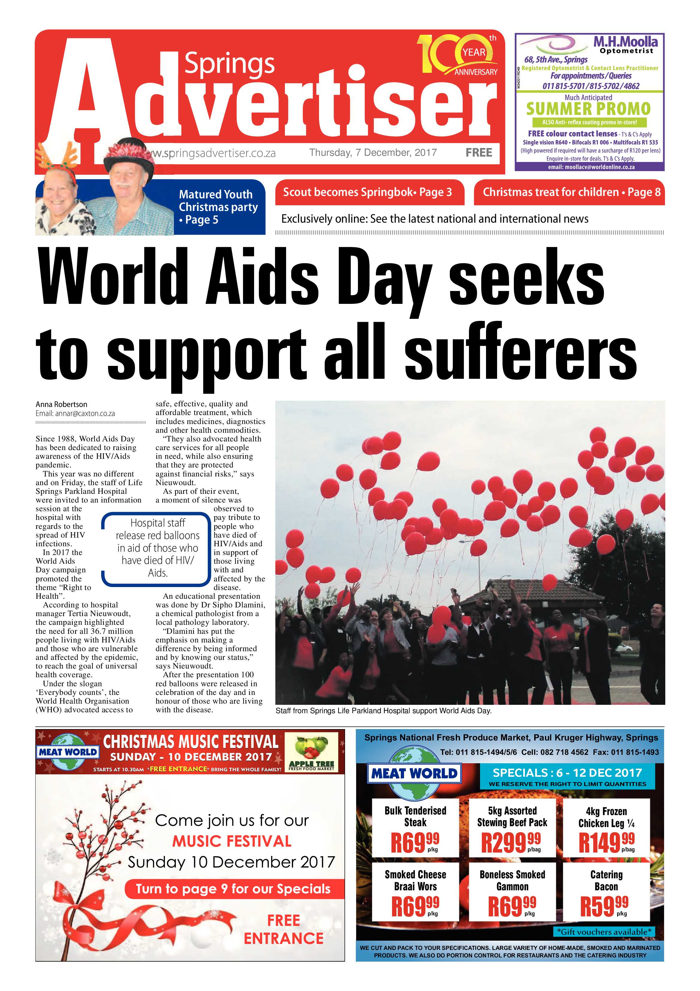 Springs Advertiser 07 December 2017 page 1