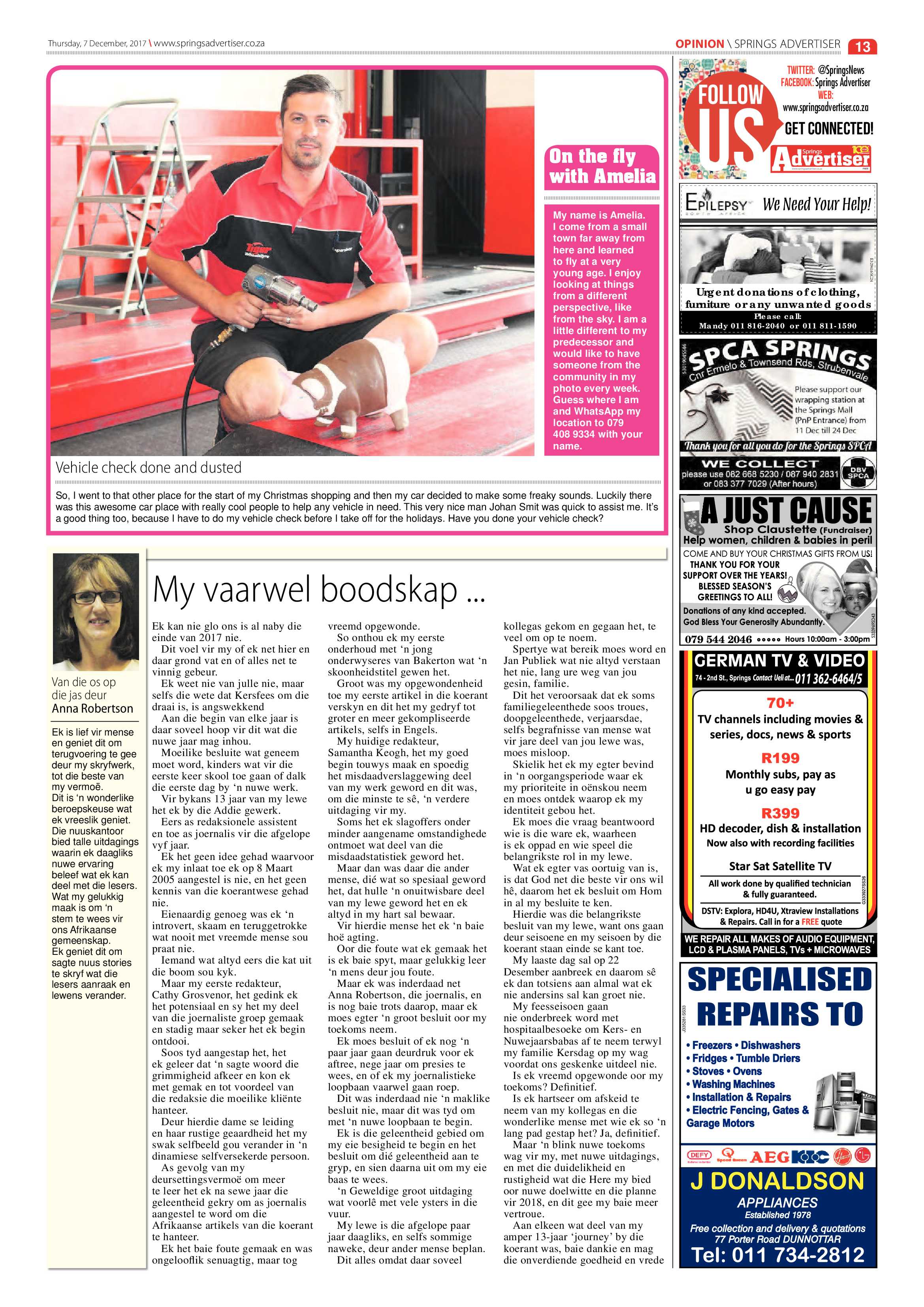 Springs Advertiser 07 December 2017 page 13