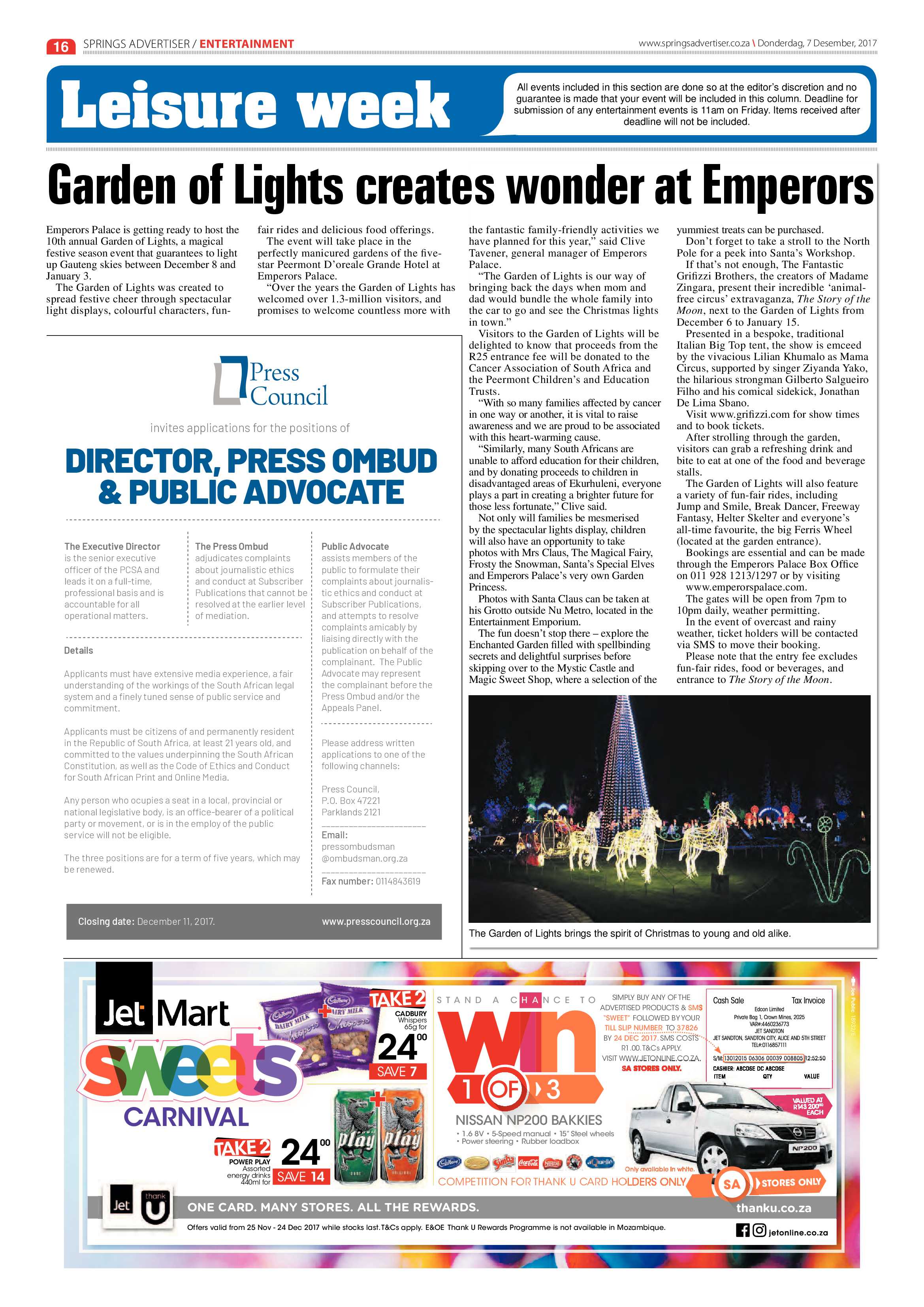 Springs Advertiser 07 December 2017 page 16