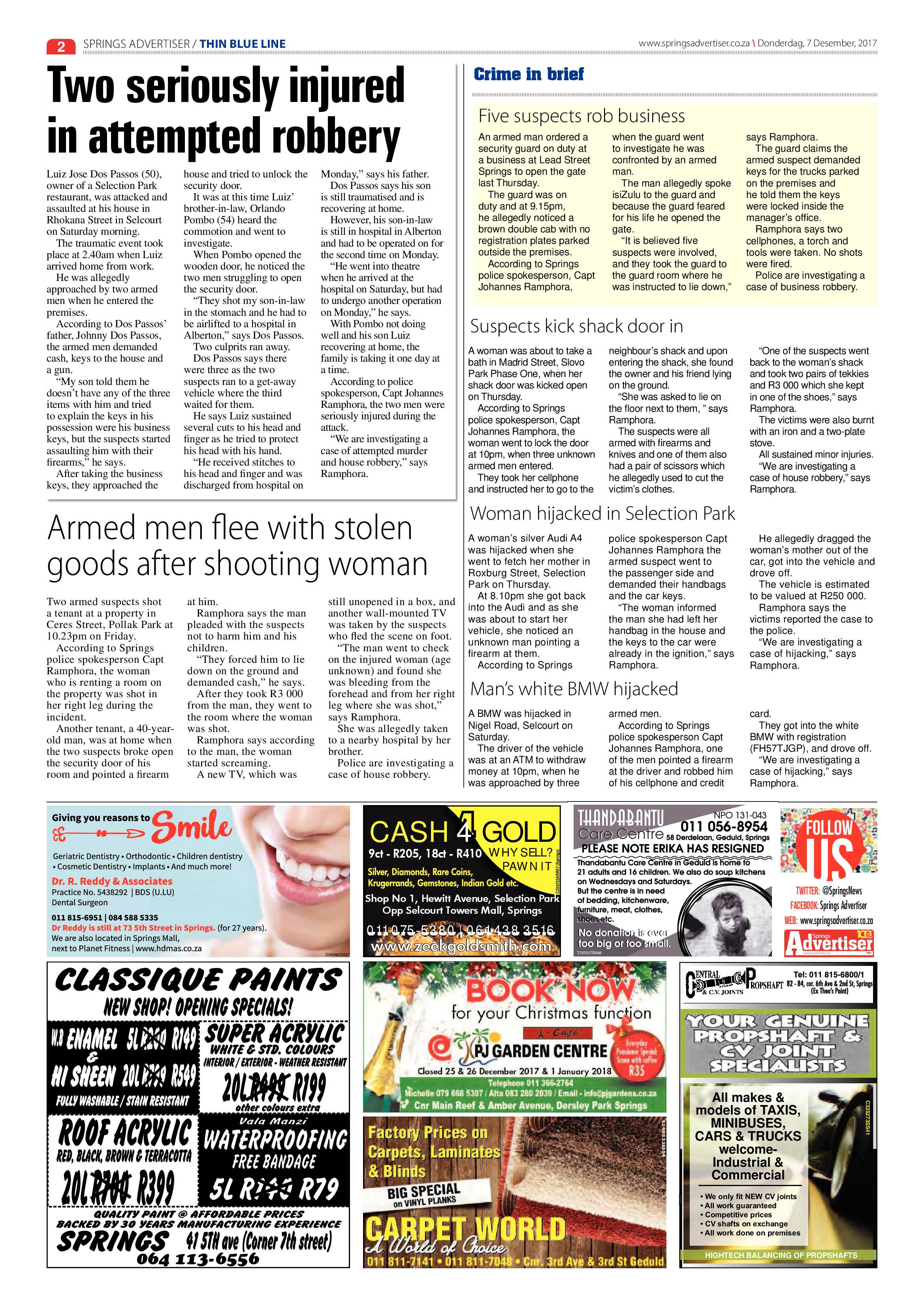 Springs Advertiser 07 December 2017 page 2