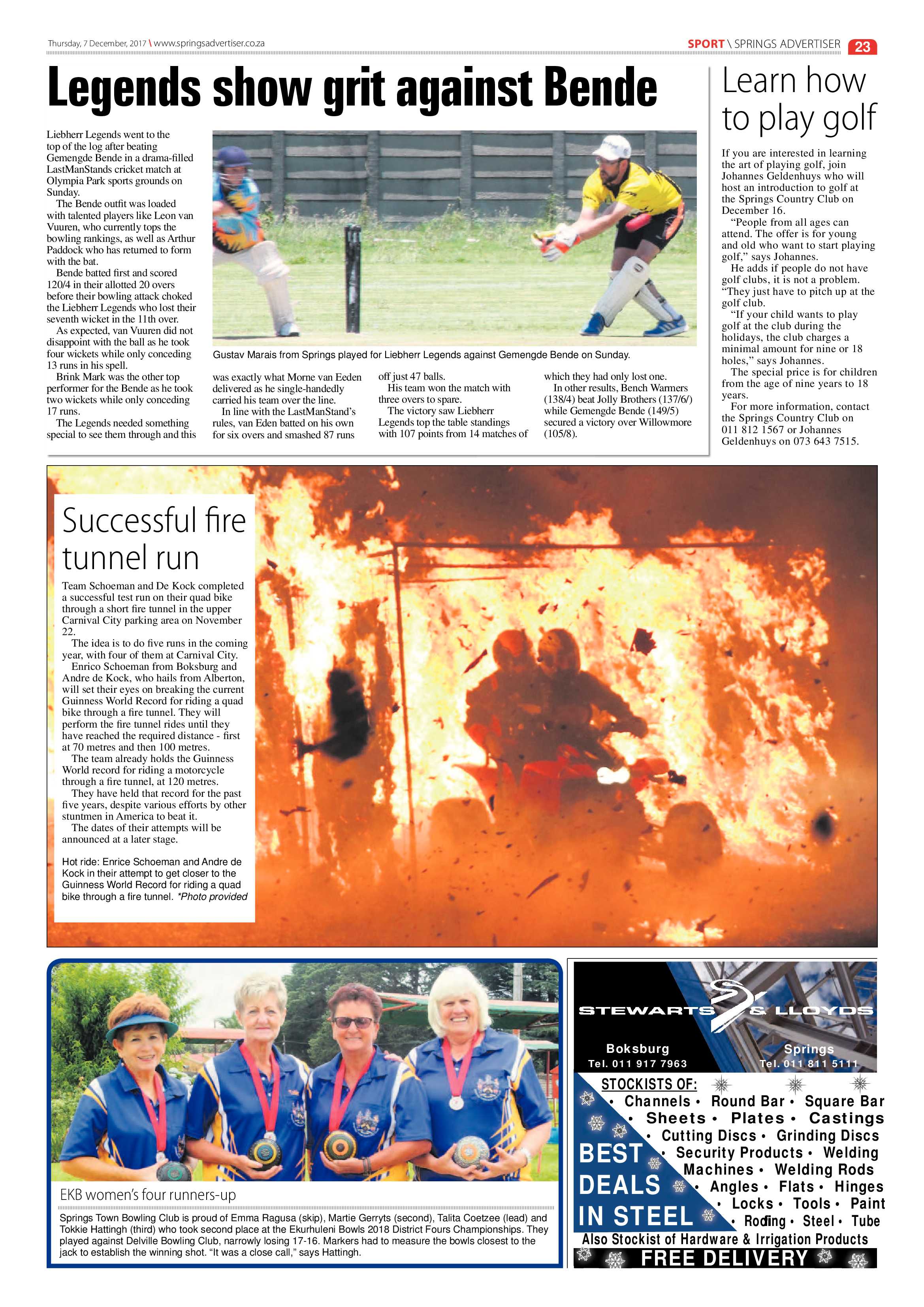 Springs Advertiser 07 December 2017 page 23