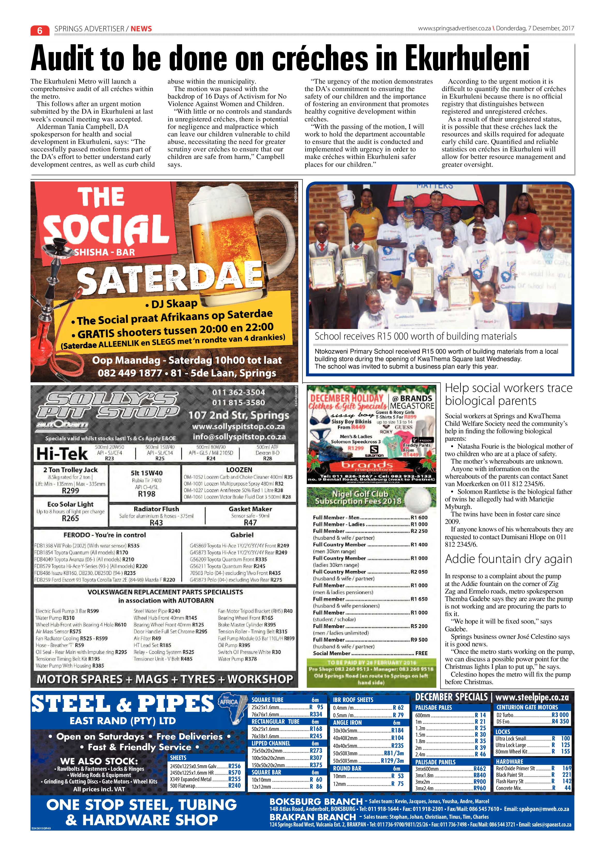 Springs Advertiser 07 December 2017 page 6