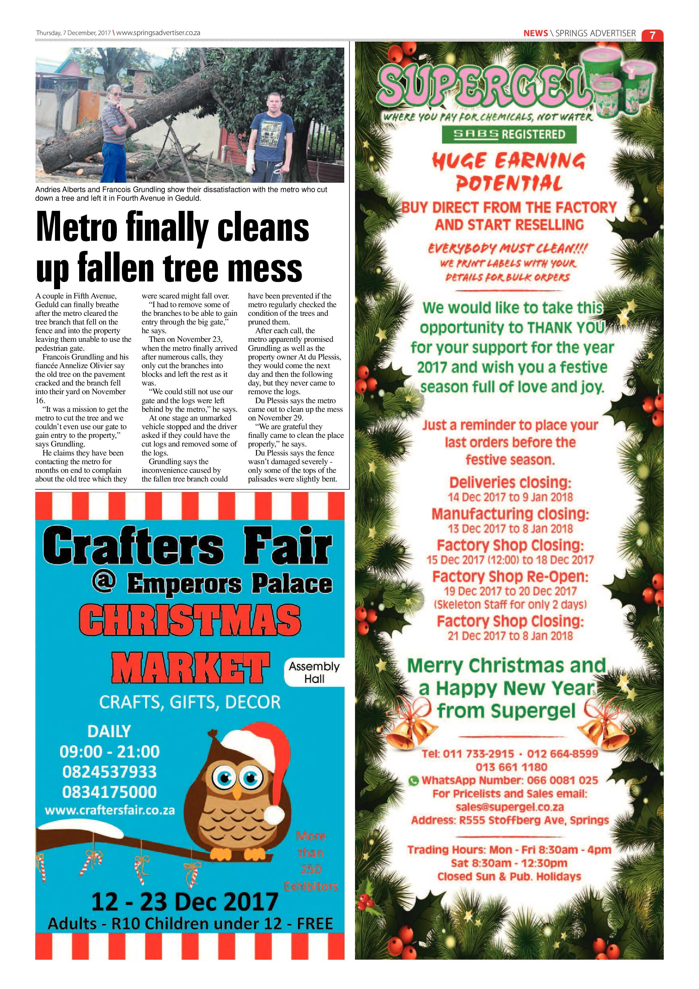 Springs Advertiser 07 December 2017 page 7