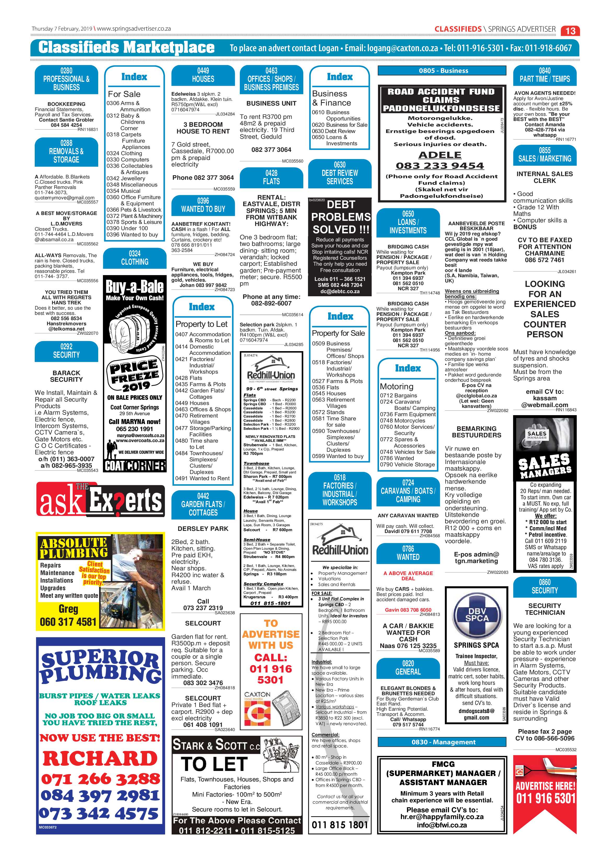 Springs Advertiser 07 February 2019 page 13