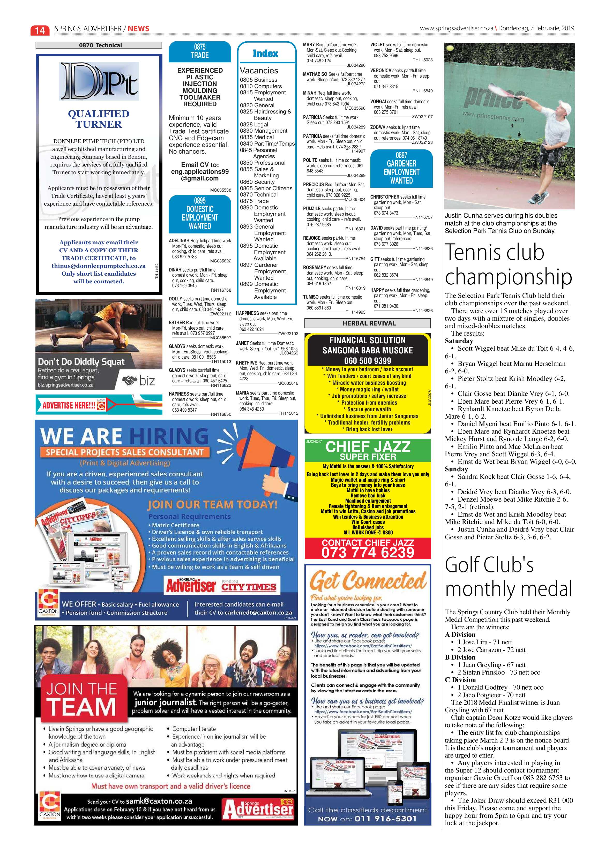Springs Advertiser 07 February 2019 page 14