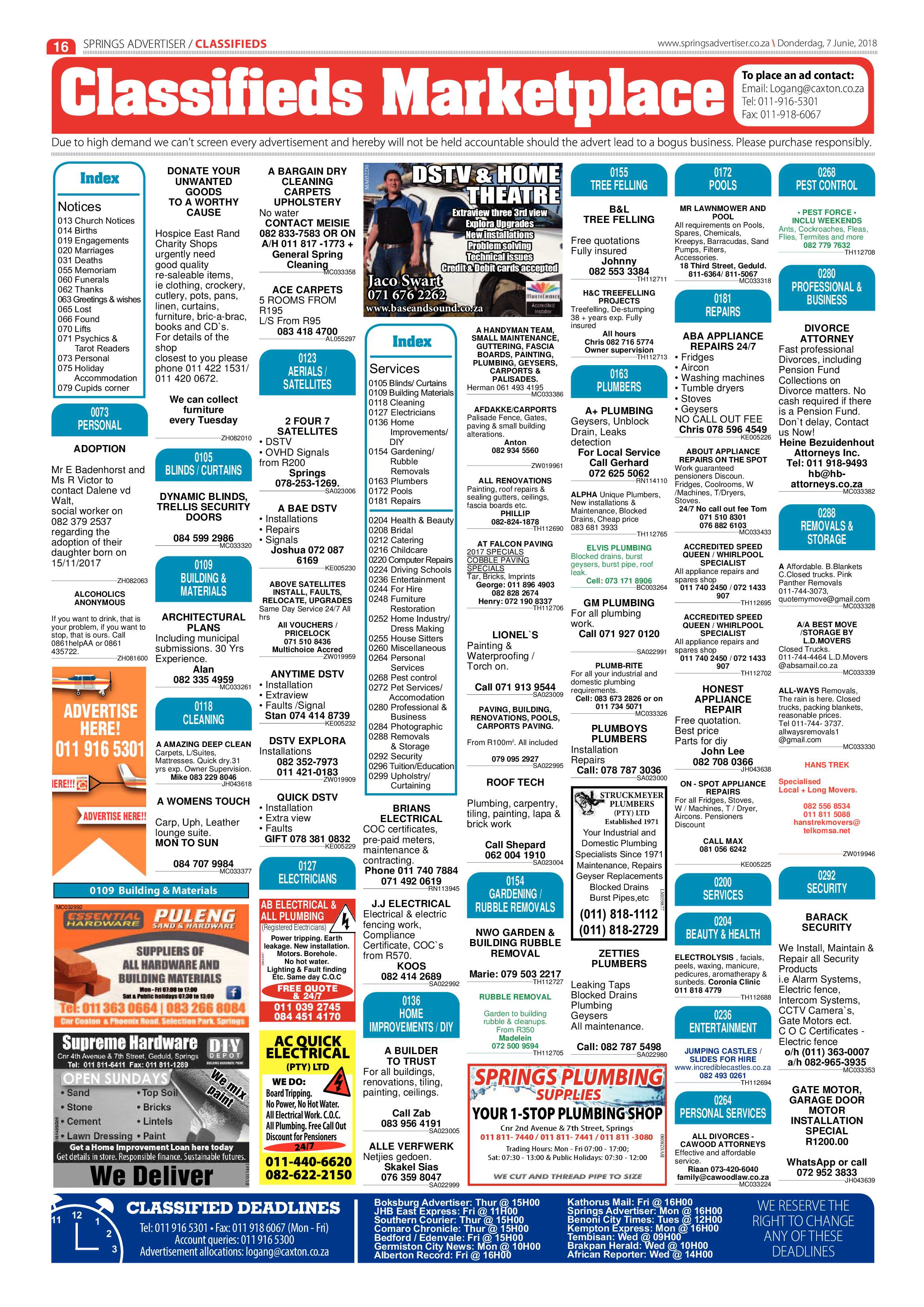 Springs Advertiser 07 June 2018 page 16