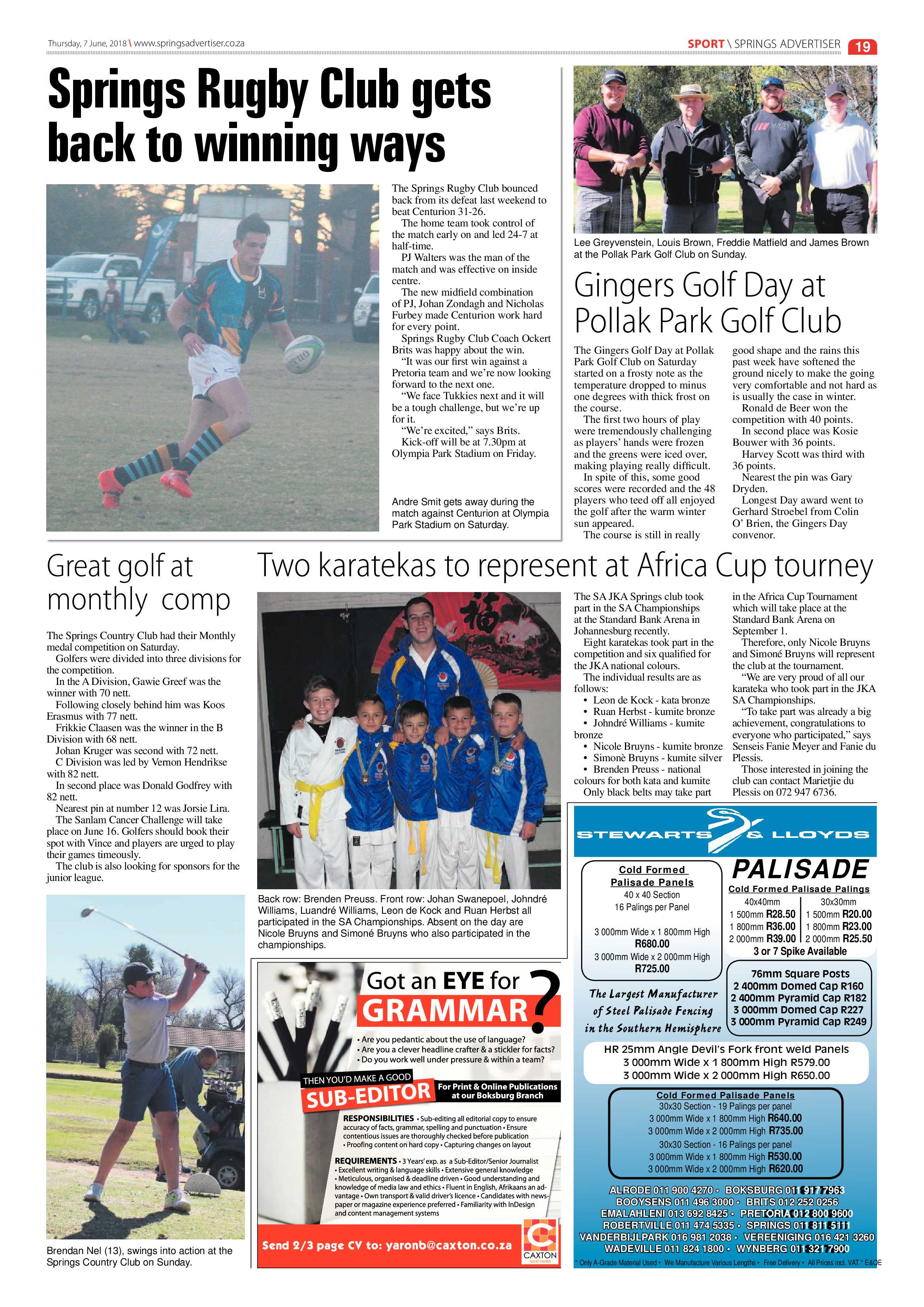 Springs Advertiser 07 June 2018 page 19