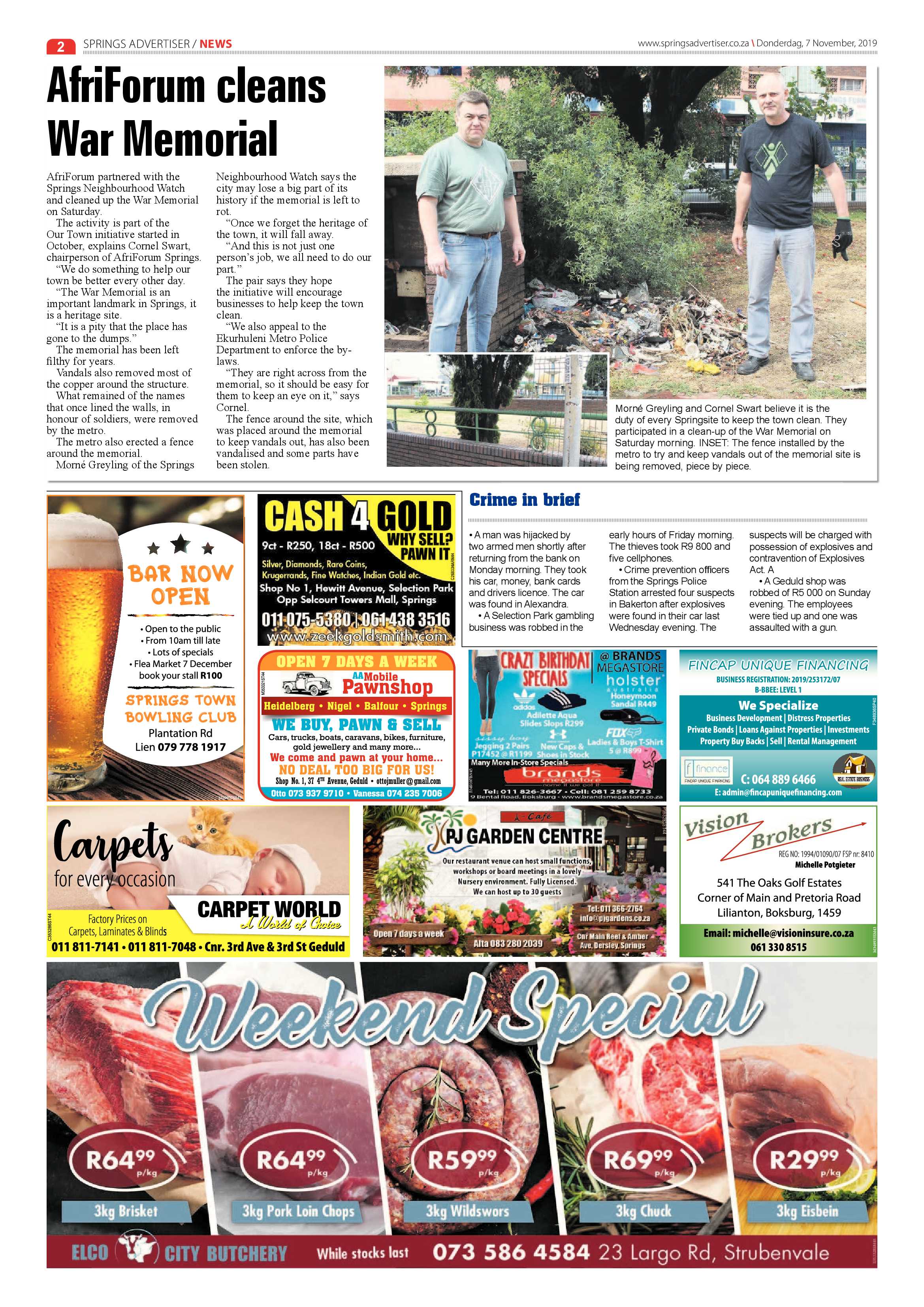 Springs Advertiser 07 November 2019 page 2