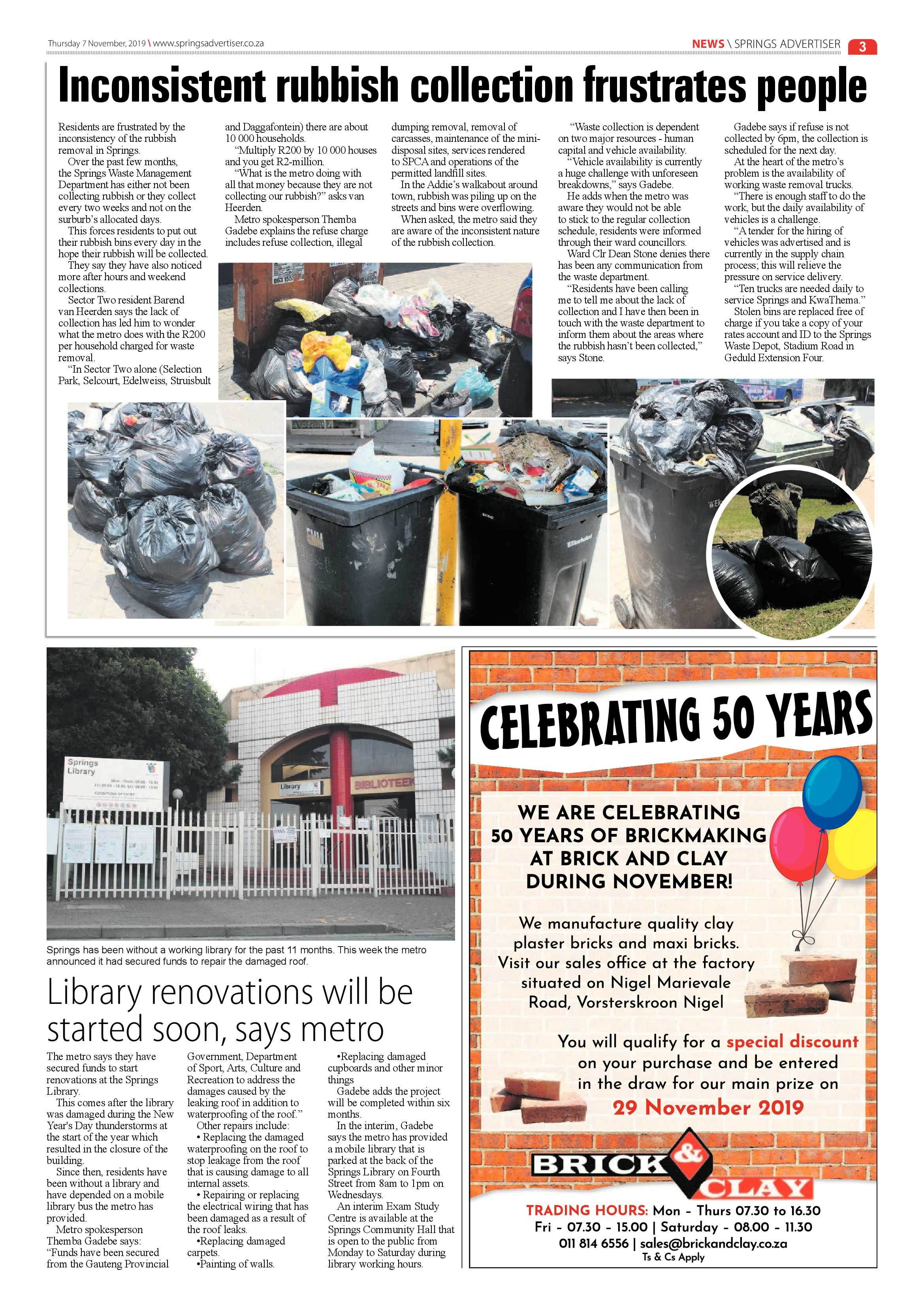 Springs Advertiser 07 November 2019 page 3