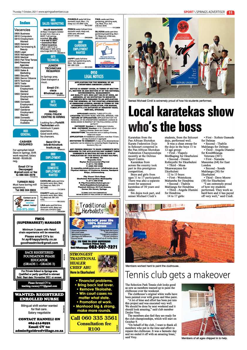 Springs Advertiser 07 October 2021 page 11
