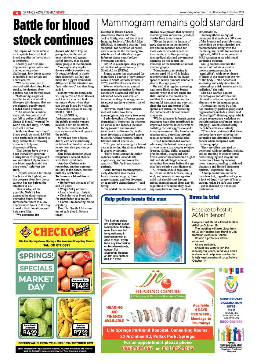 Springs Advertiser 07 October 2021 page 4