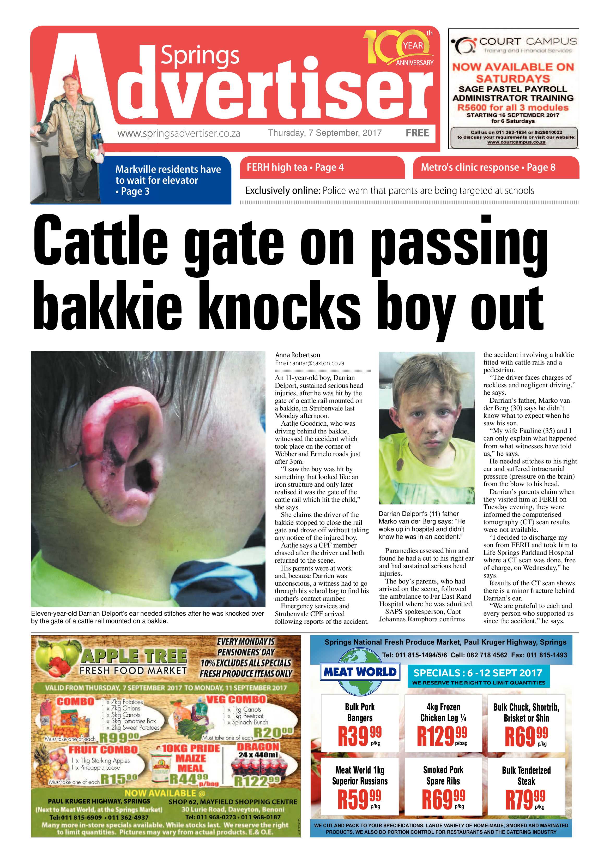 Springs Advertiser 07 September 2017 page 1