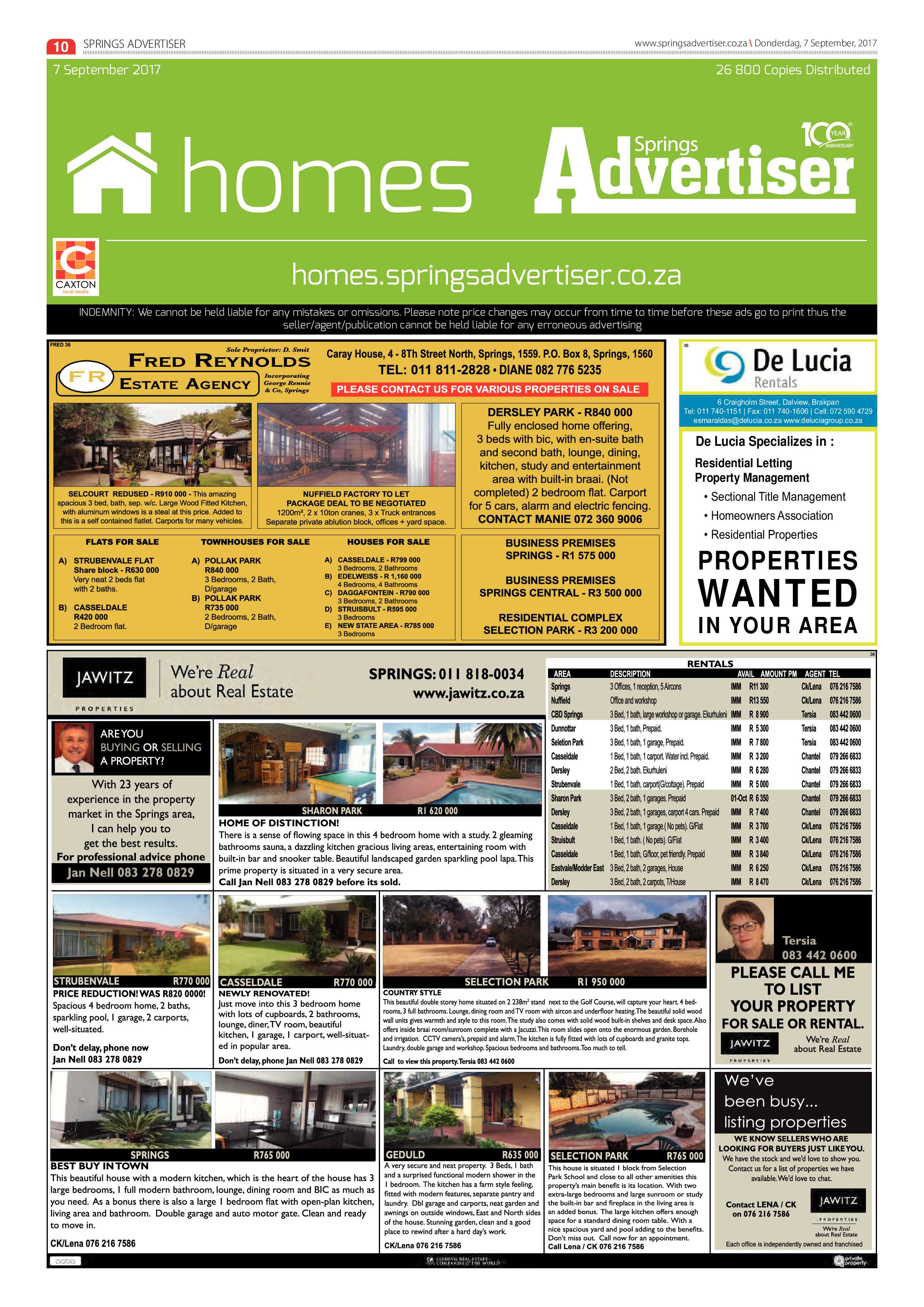 Springs Advertiser 07 September 2017 page 10