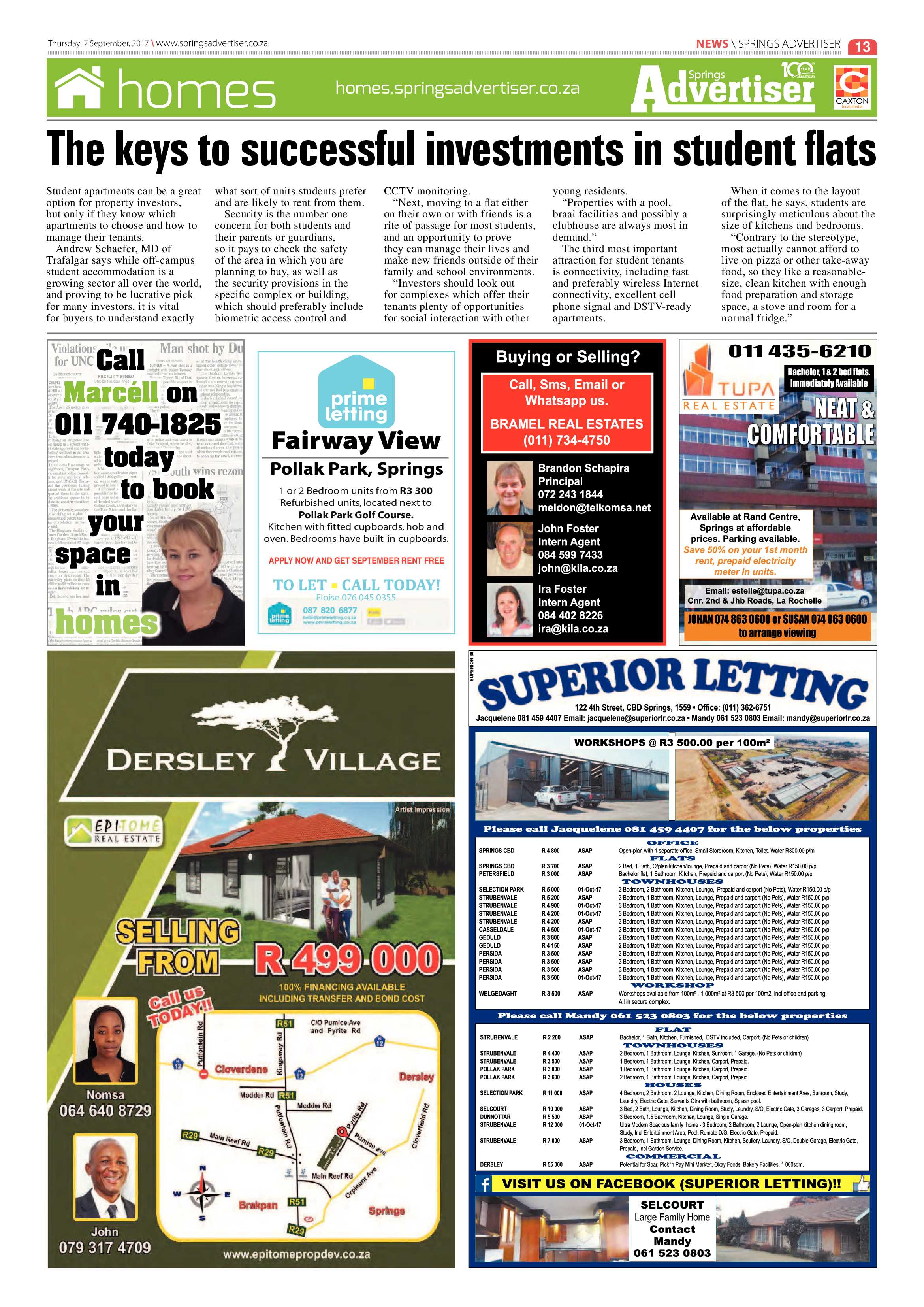 Springs Advertiser 07 September 2017 page 13