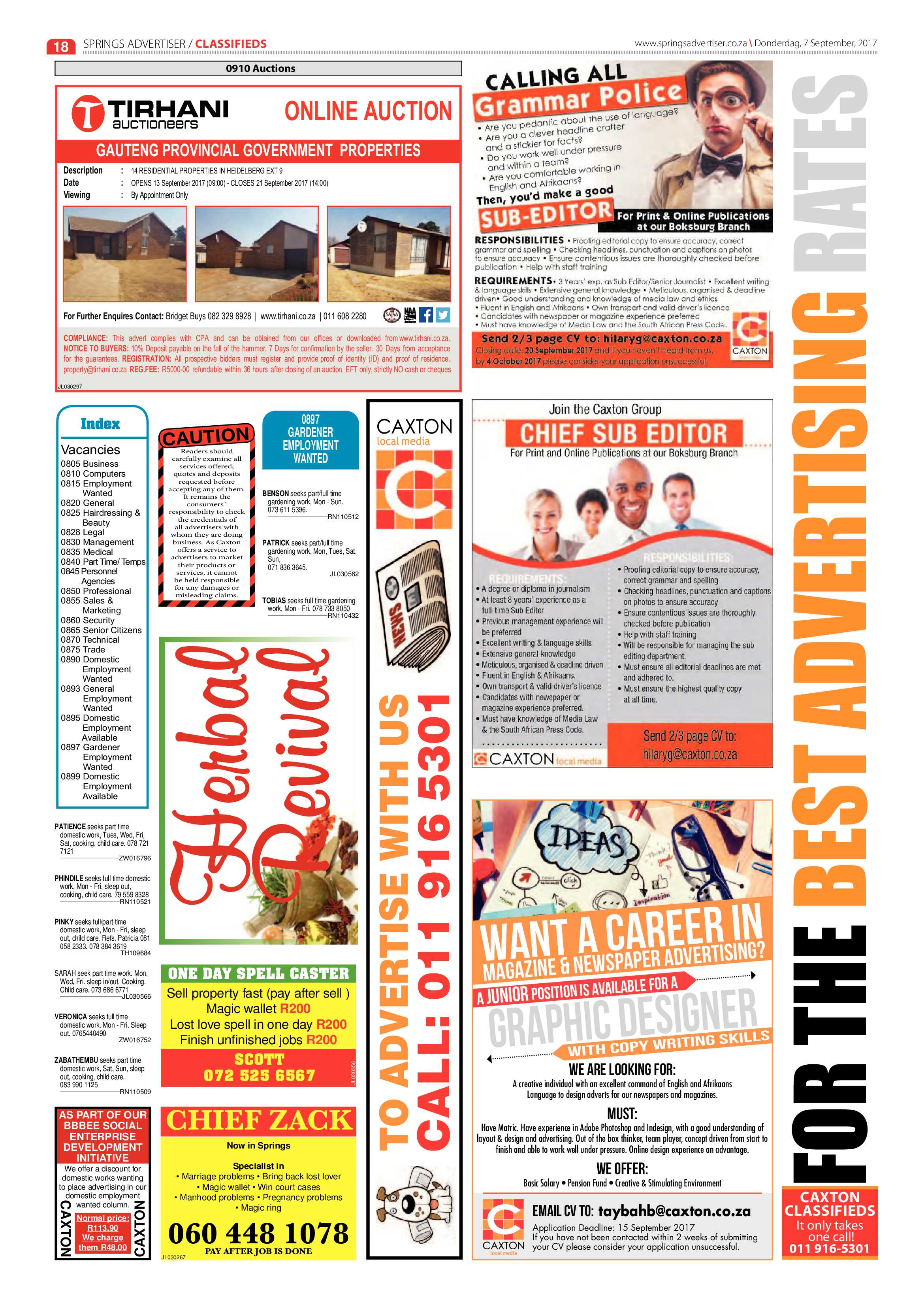 Springs Advertiser 07 September 2017 page 18