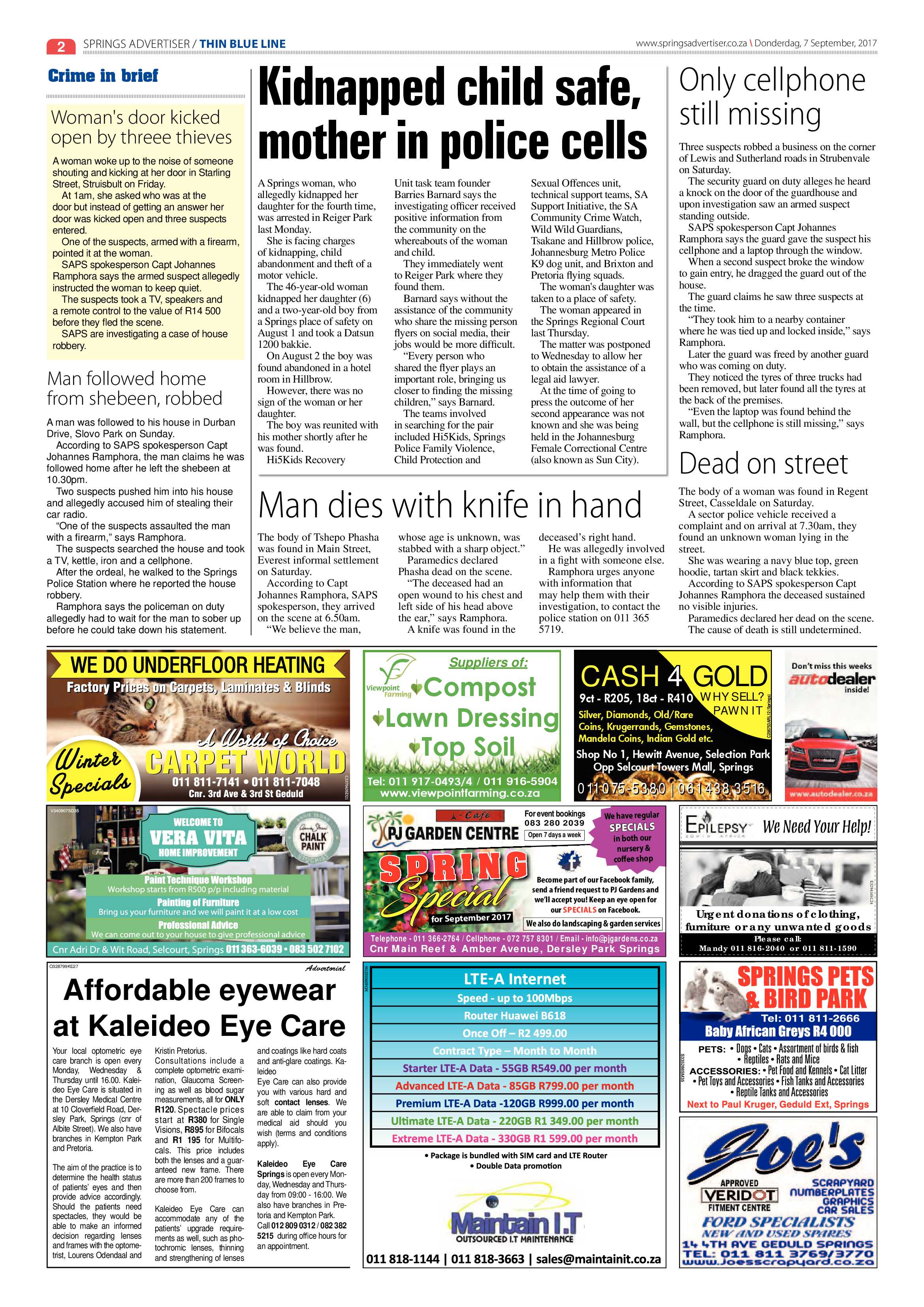 Springs Advertiser 07 September 2017 page 2